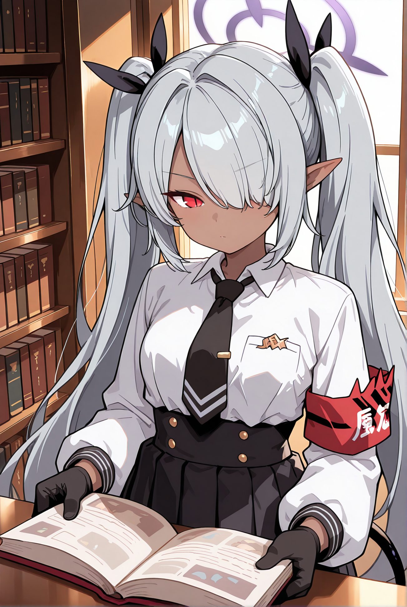 銀鏡イオリの制服AIイラスト