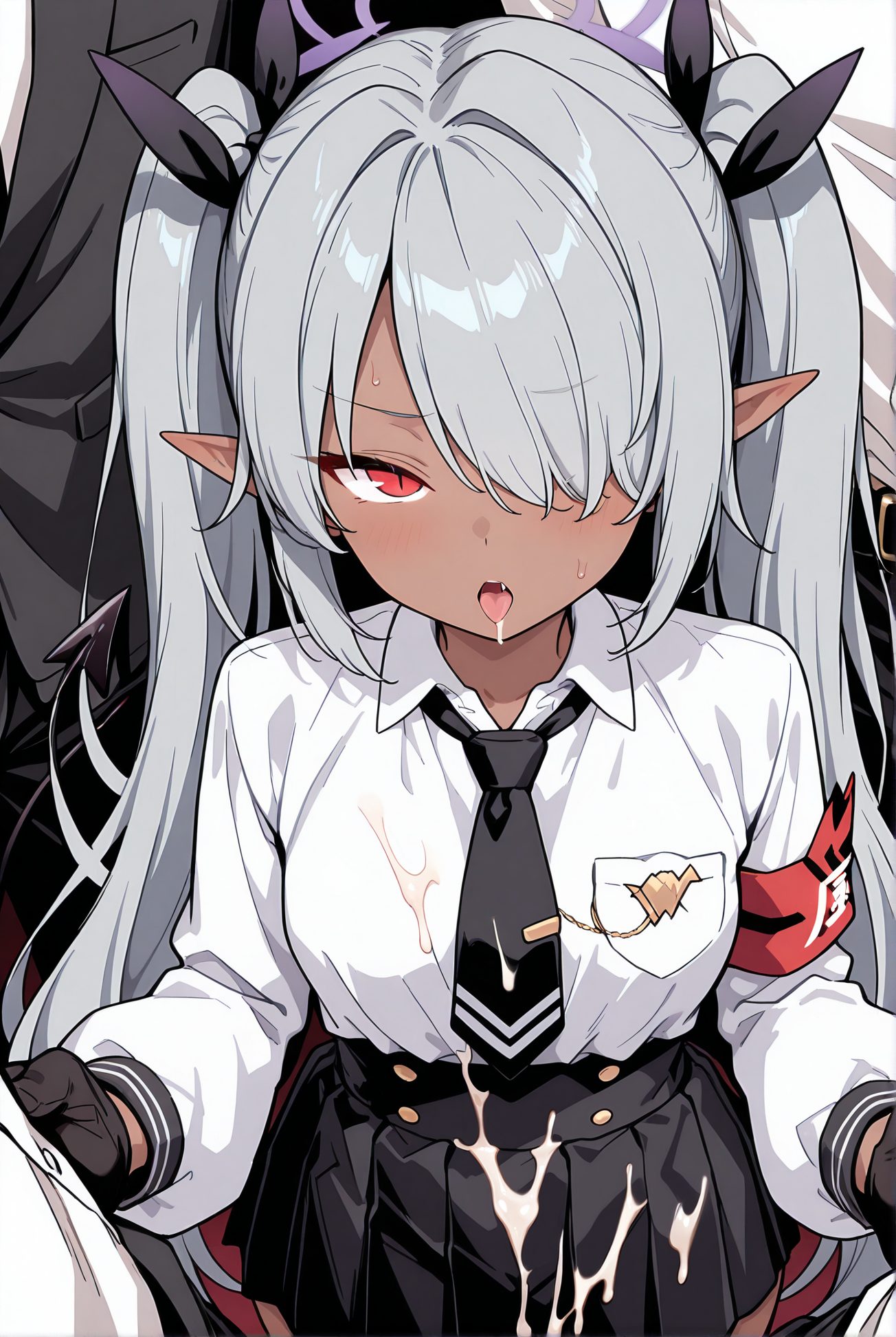 銀鏡イオリの制服姿のAIイラスト