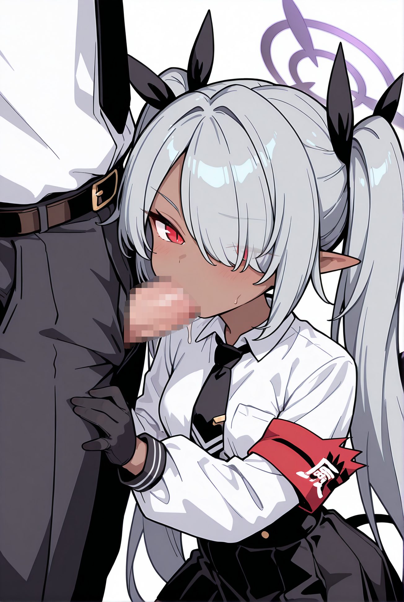 銀鏡イオリの制服AIイラスト