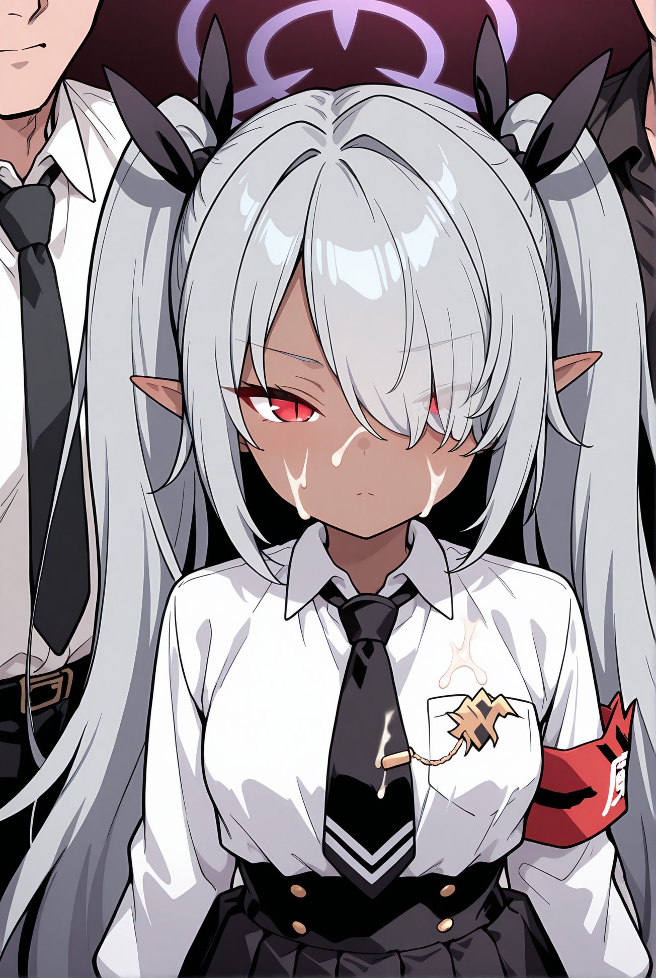 銀鏡イオリの制服姿のAIイラスト