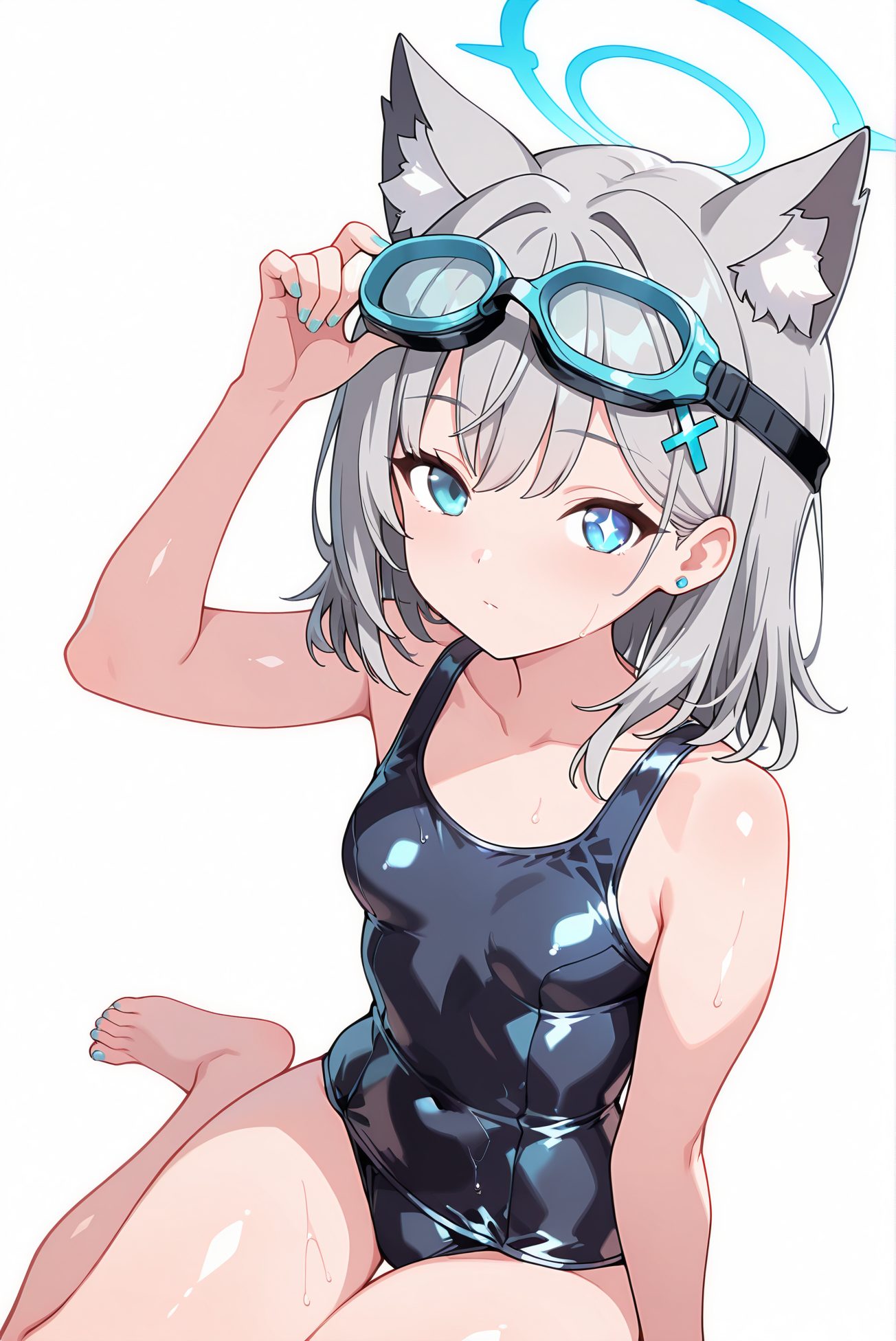 砂狼シロコの水着AIイラスト