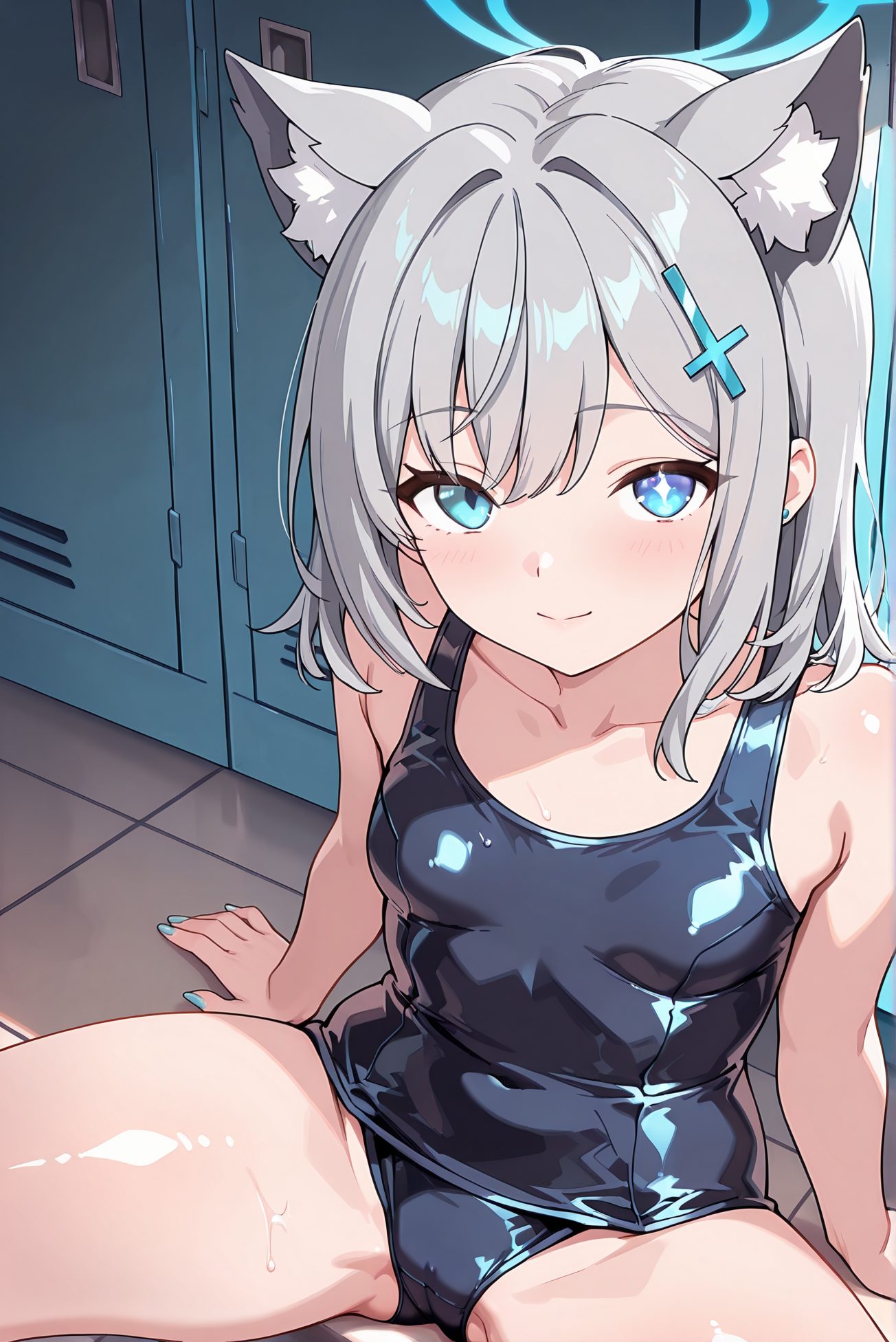 砂狼シロコの水着姿AIイラスト