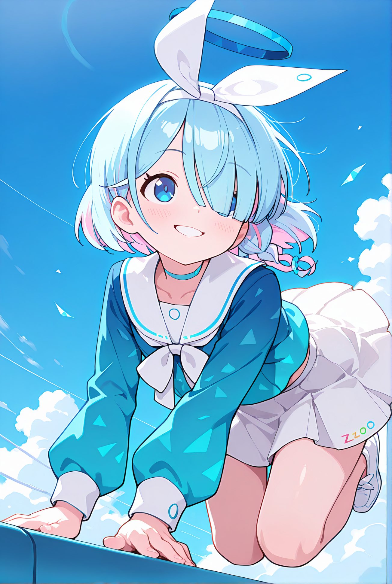 アロナの制服姿AIイラスト