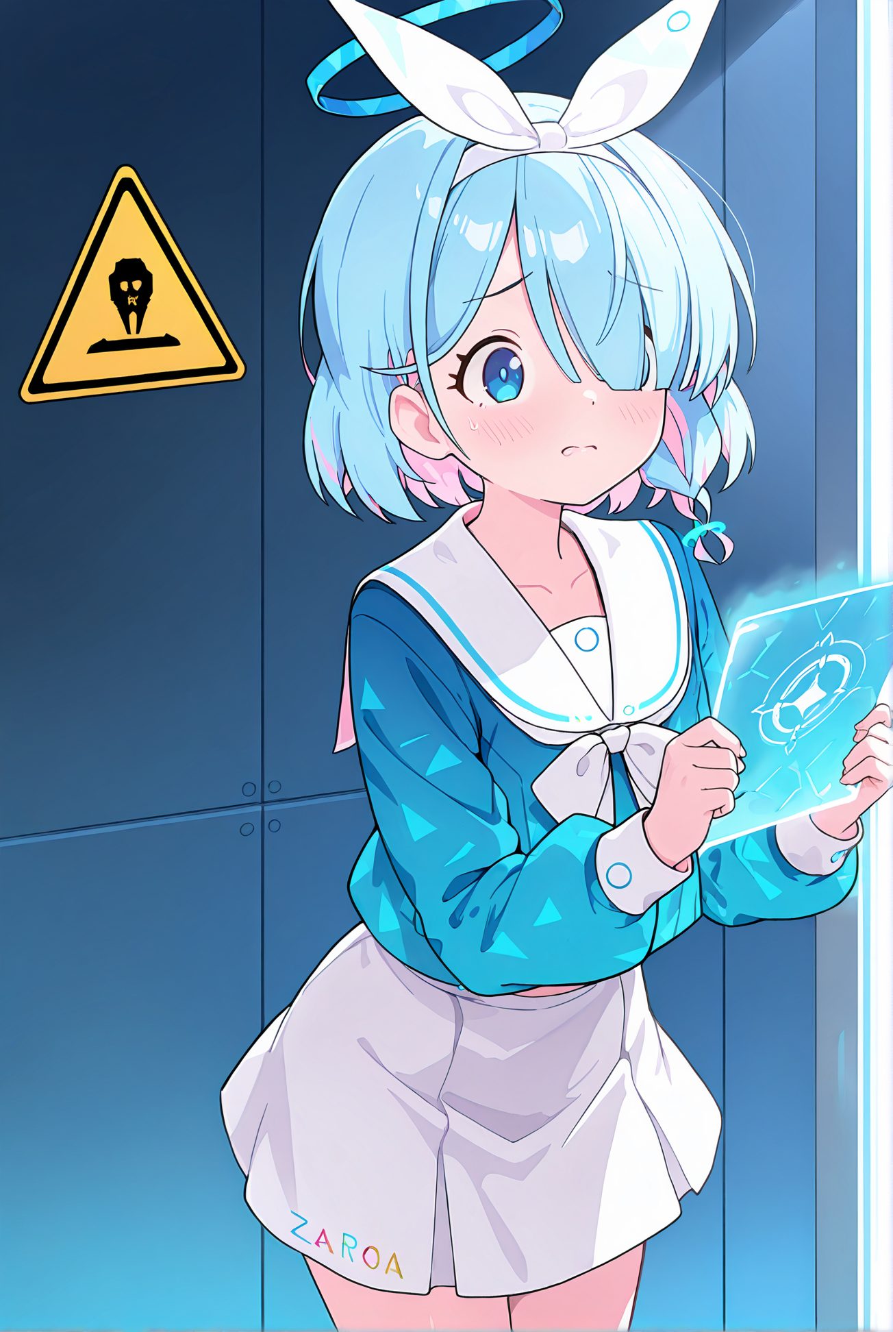アロナの制服姿AIイラスト