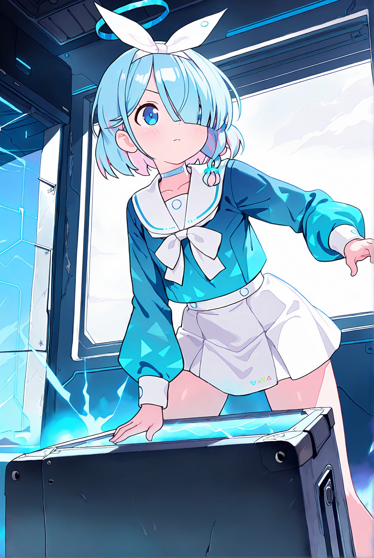 アロナの制服姿AIイラスト