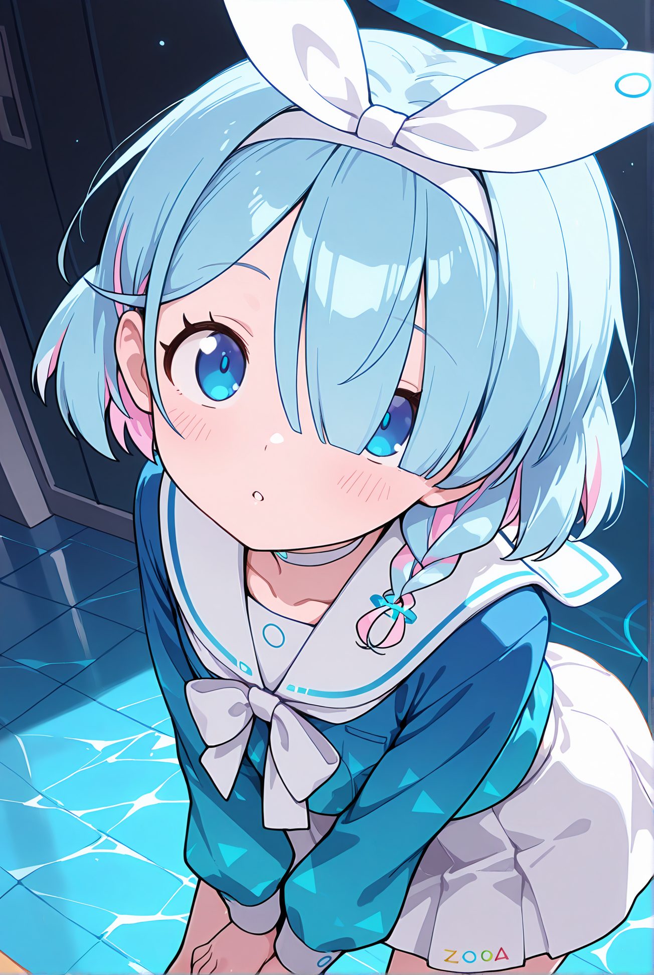アロナの制服姿AIイラスト