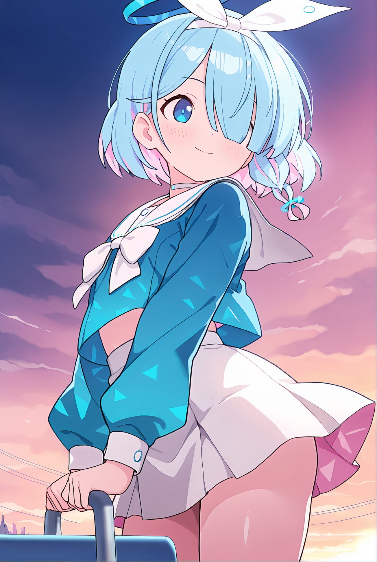 アロナの制服姿AIイラスト