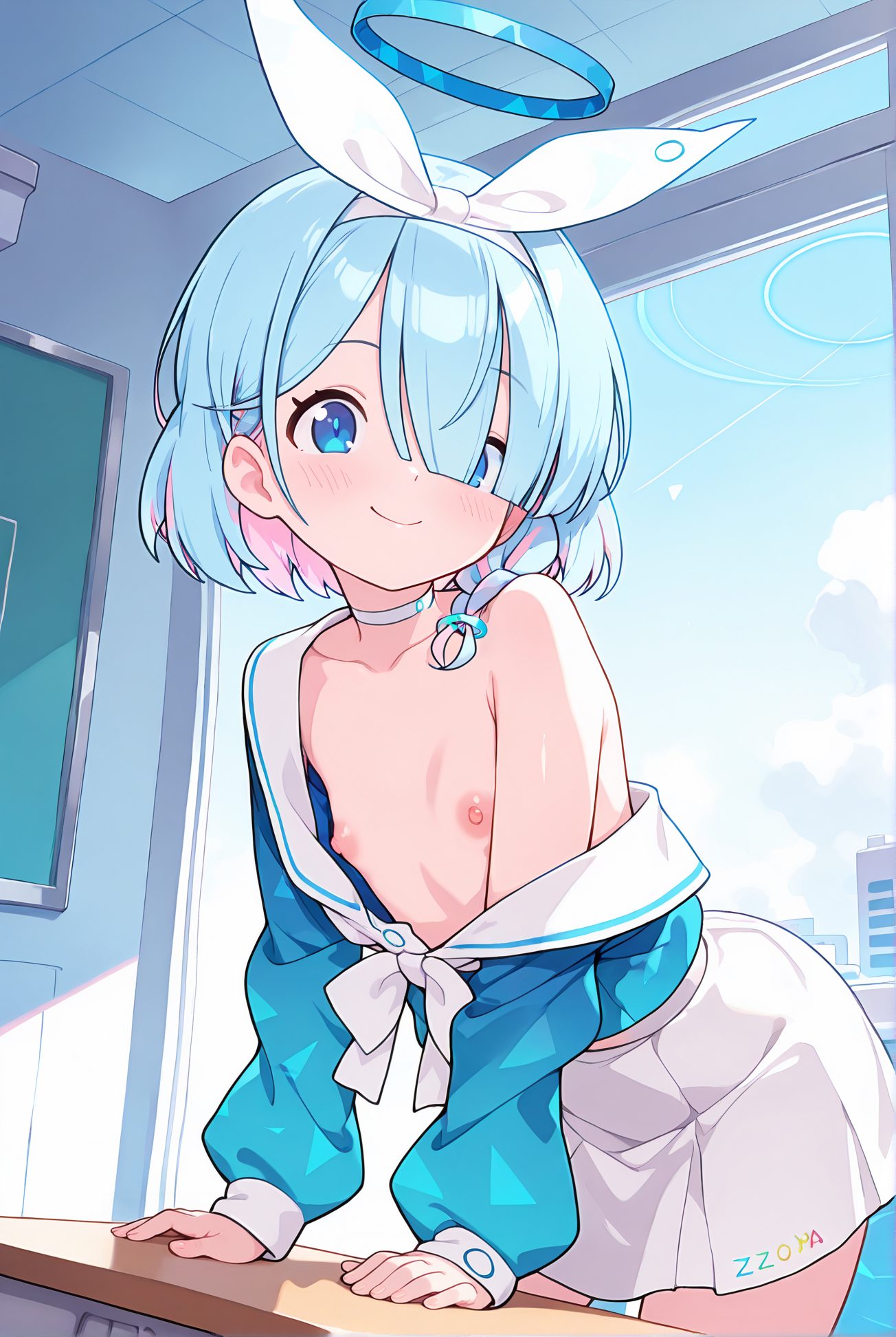 アロナの制服姿AIイラスト