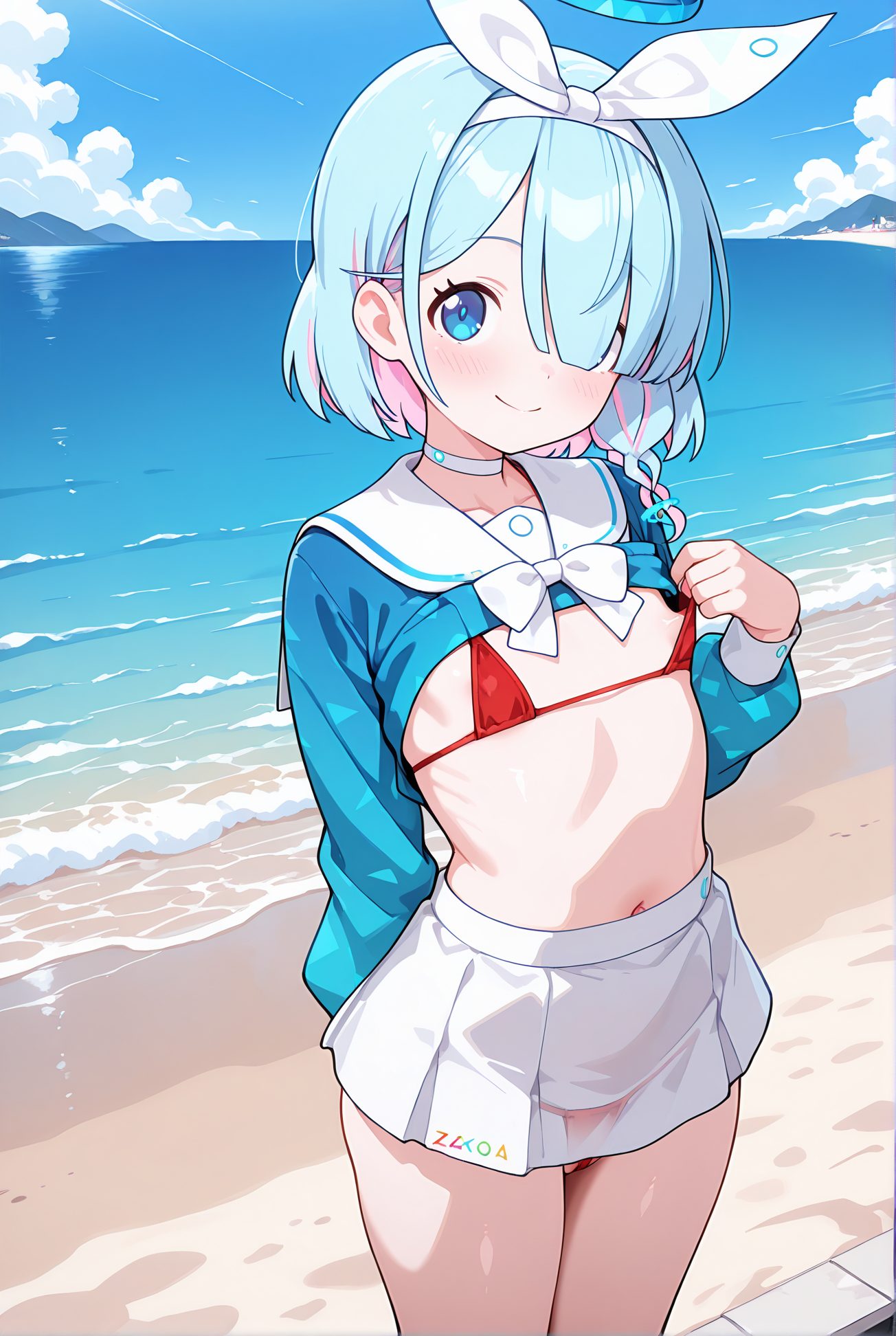 アロナのビキニAIイラスト