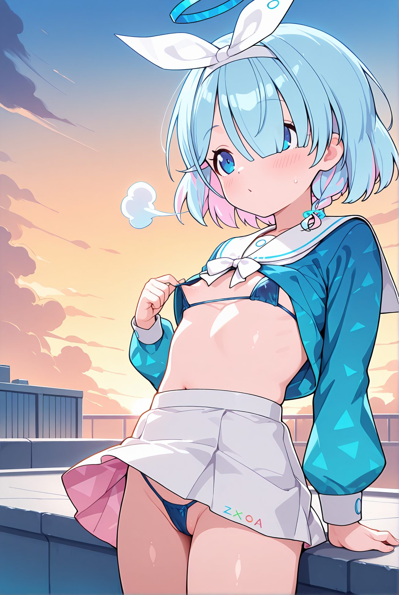 アロナのスクール水着AIイラスト