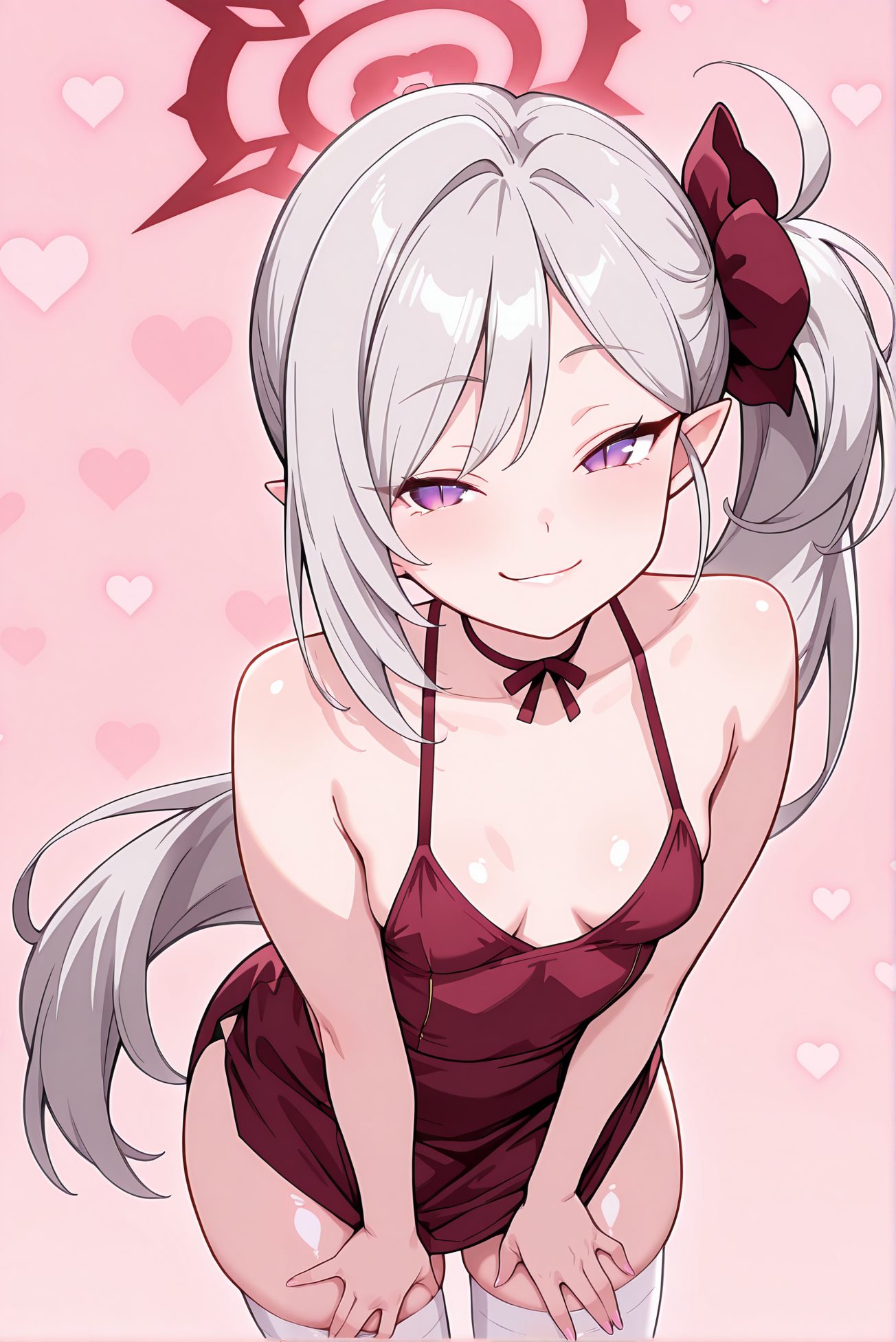 浅黄ムツキのドレス姿AIイラスト