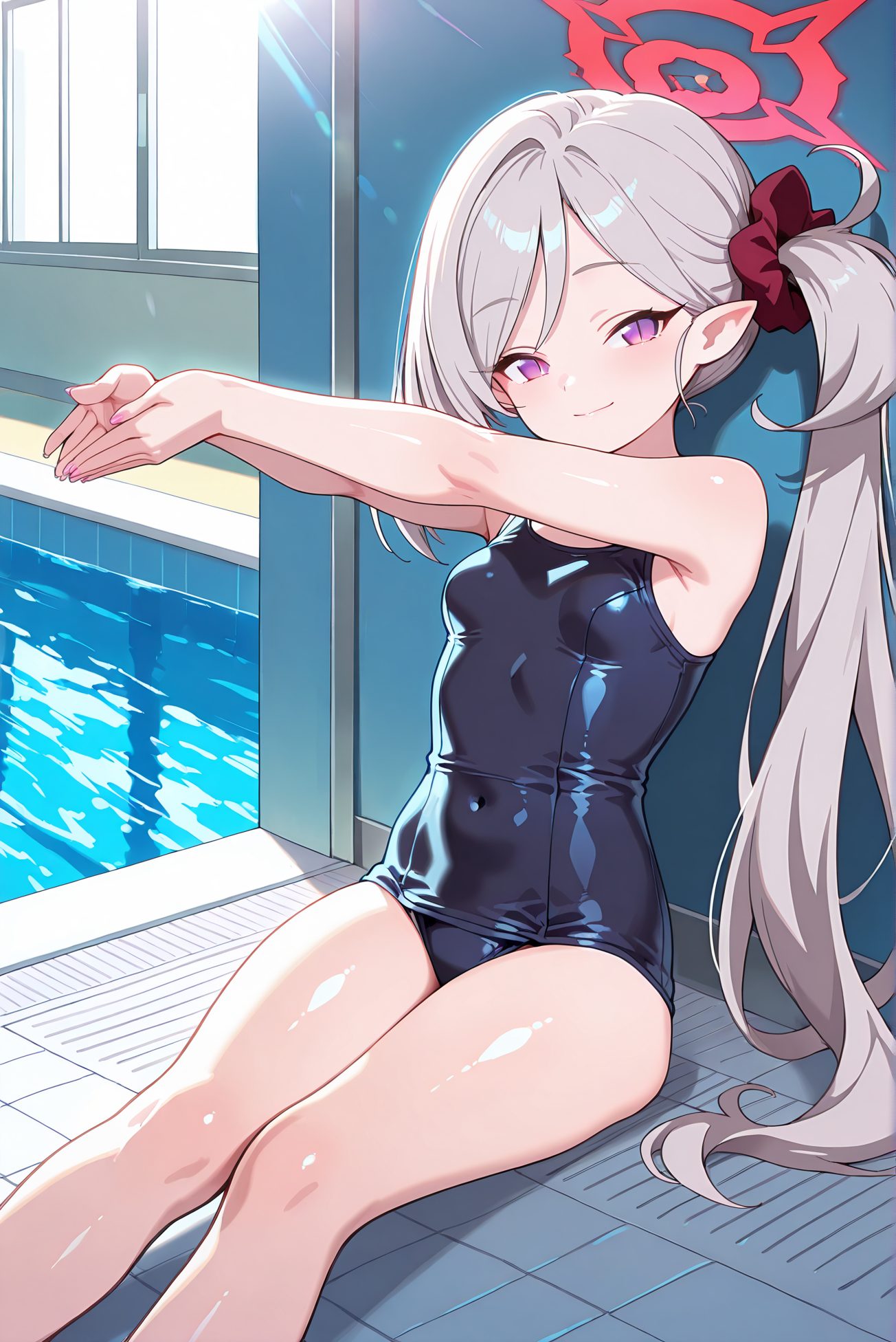 浅黄ムツキの水着AIイラスト