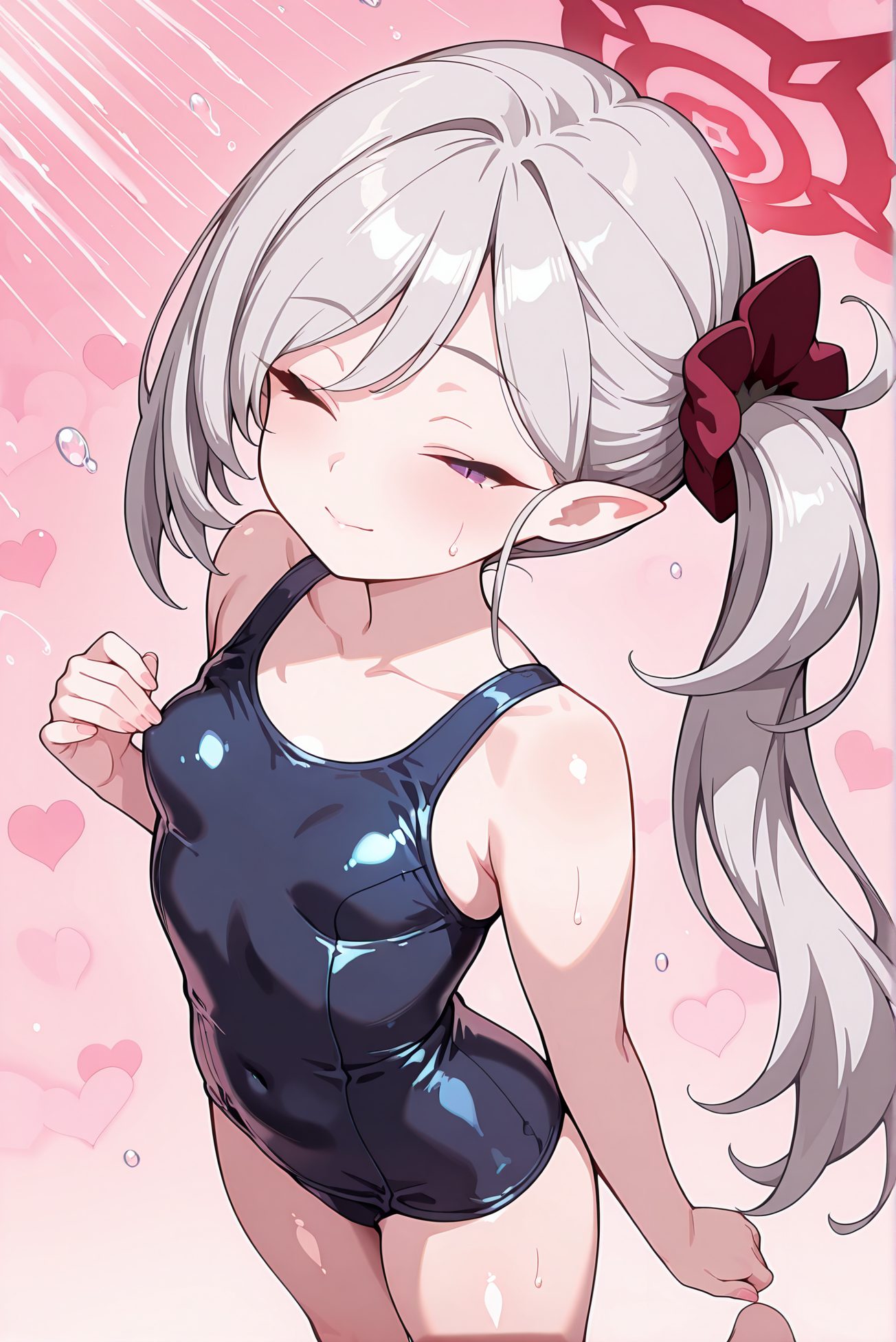 浅黄ムツキの水着AIイラスト