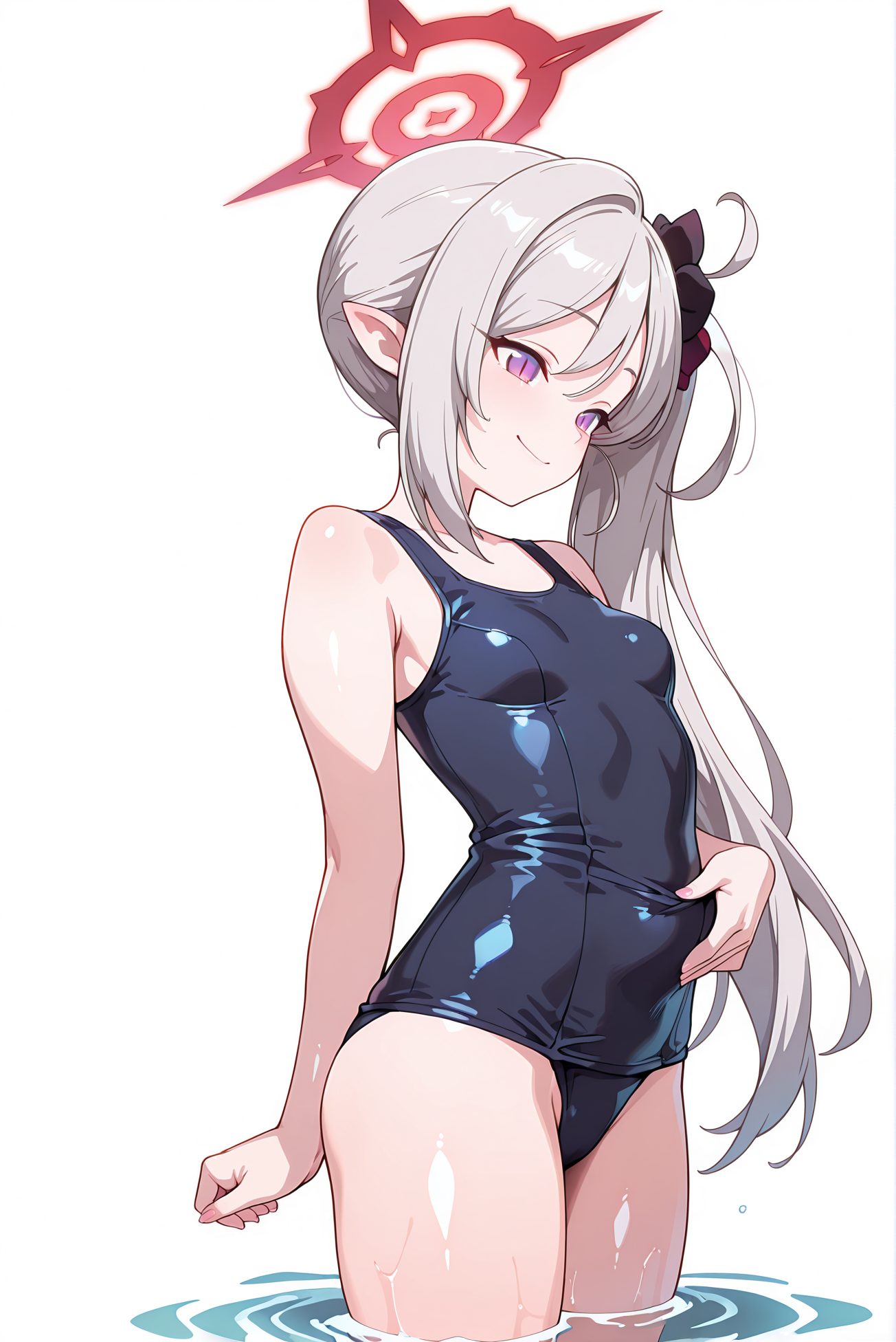 浅黄ムツキの水着AIイラスト