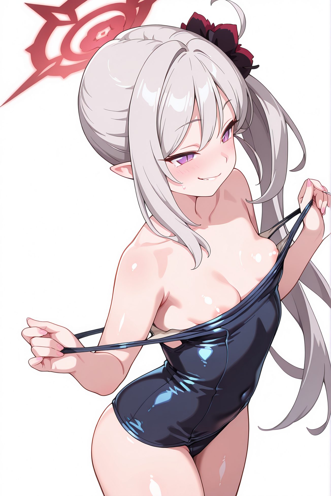 浅黄ムツキの水着AIイラスト