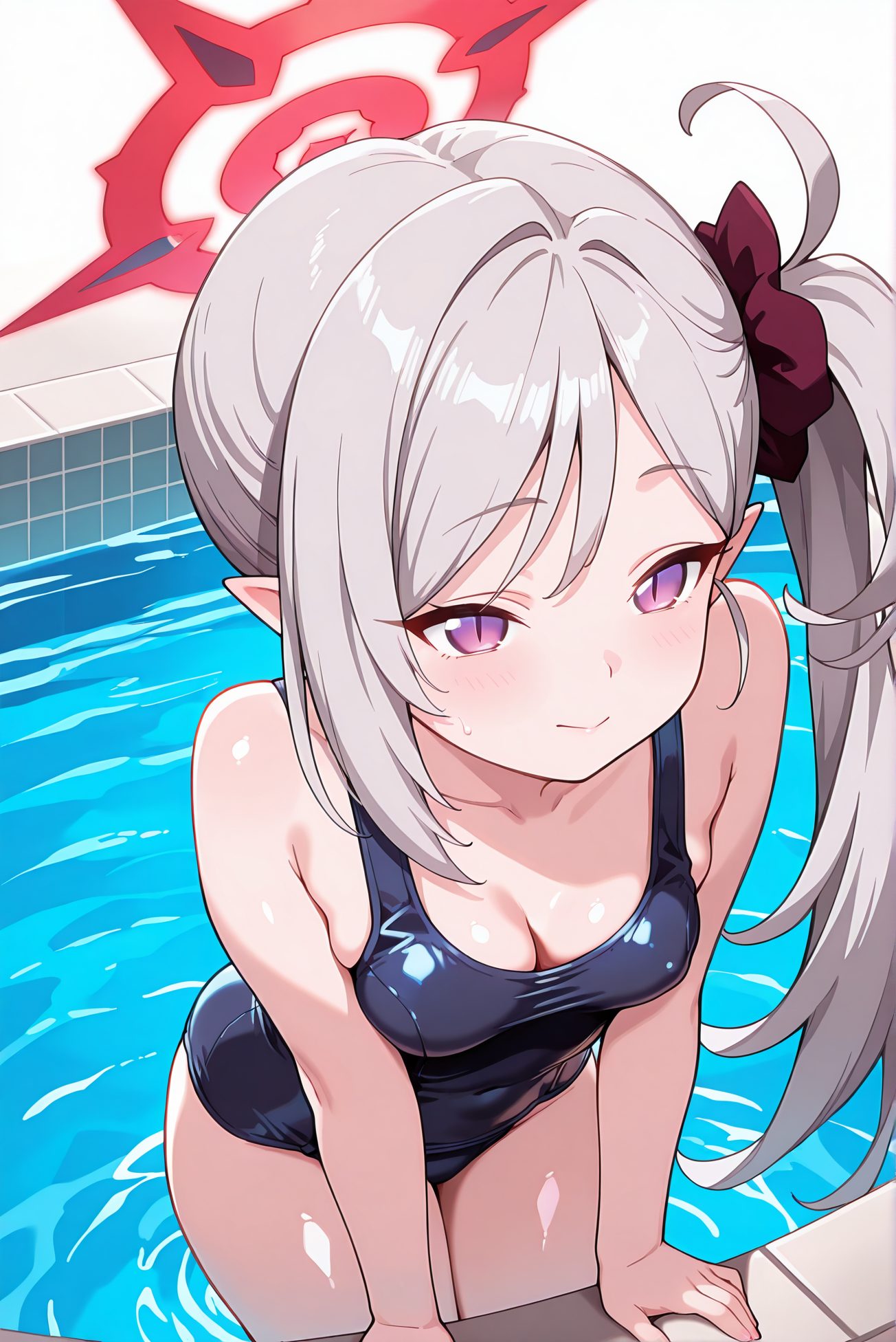浅黄ムツキの水着AIイラスト