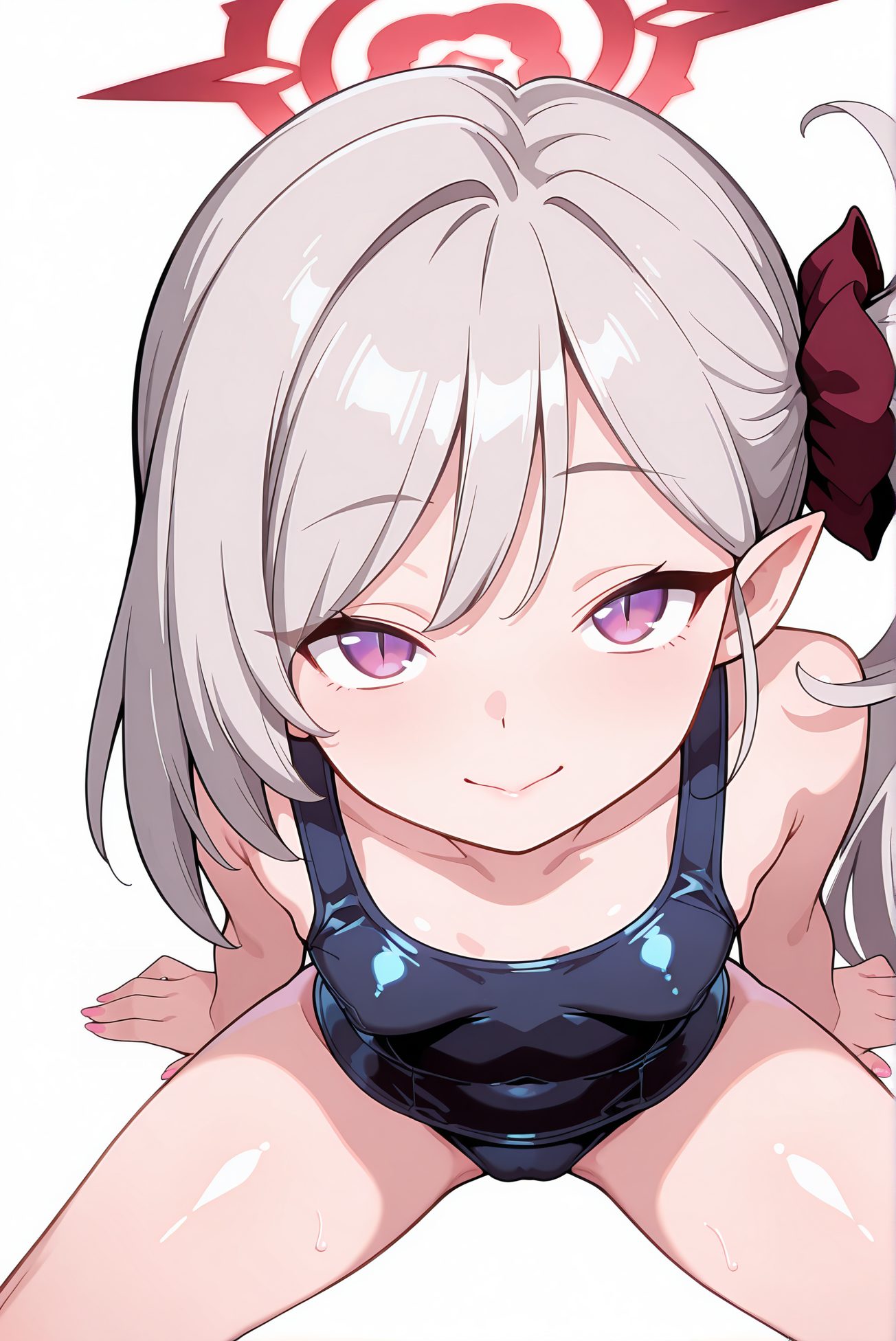 浅黄ムツキの水着AIイラスト