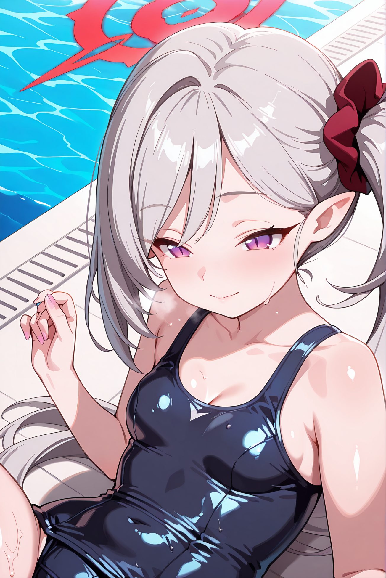 浅黄ムツキの水着AIイラスト