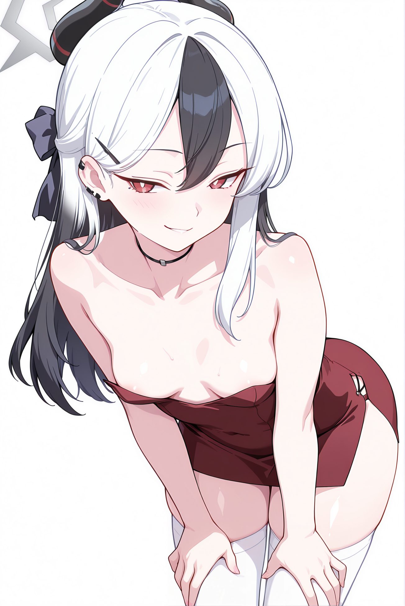 鬼方カヨコのドレス姿AIイラスト