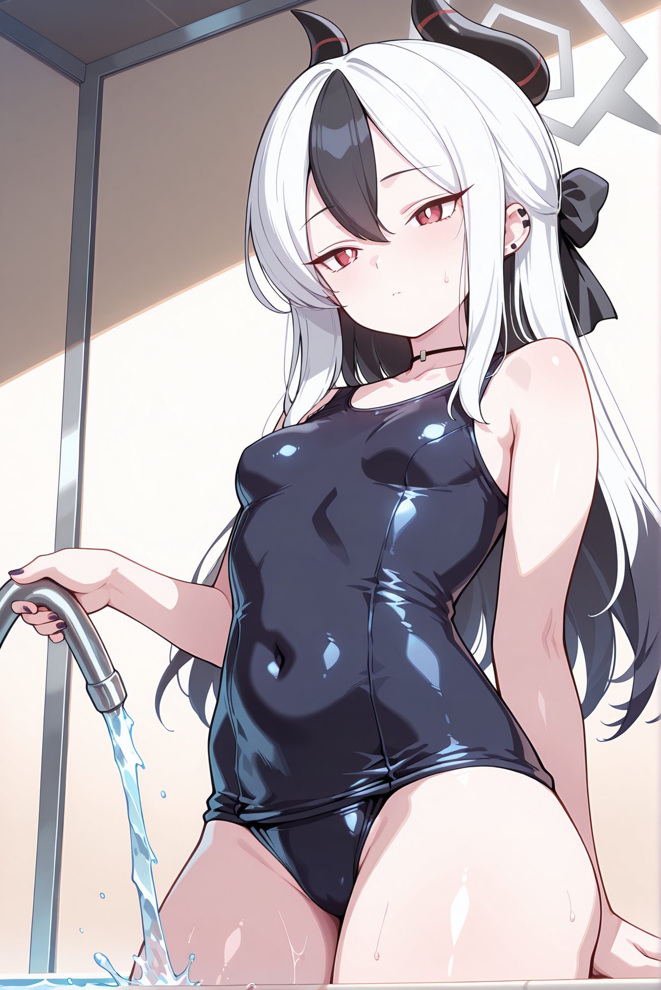 カヨコのスク水AIイラスト