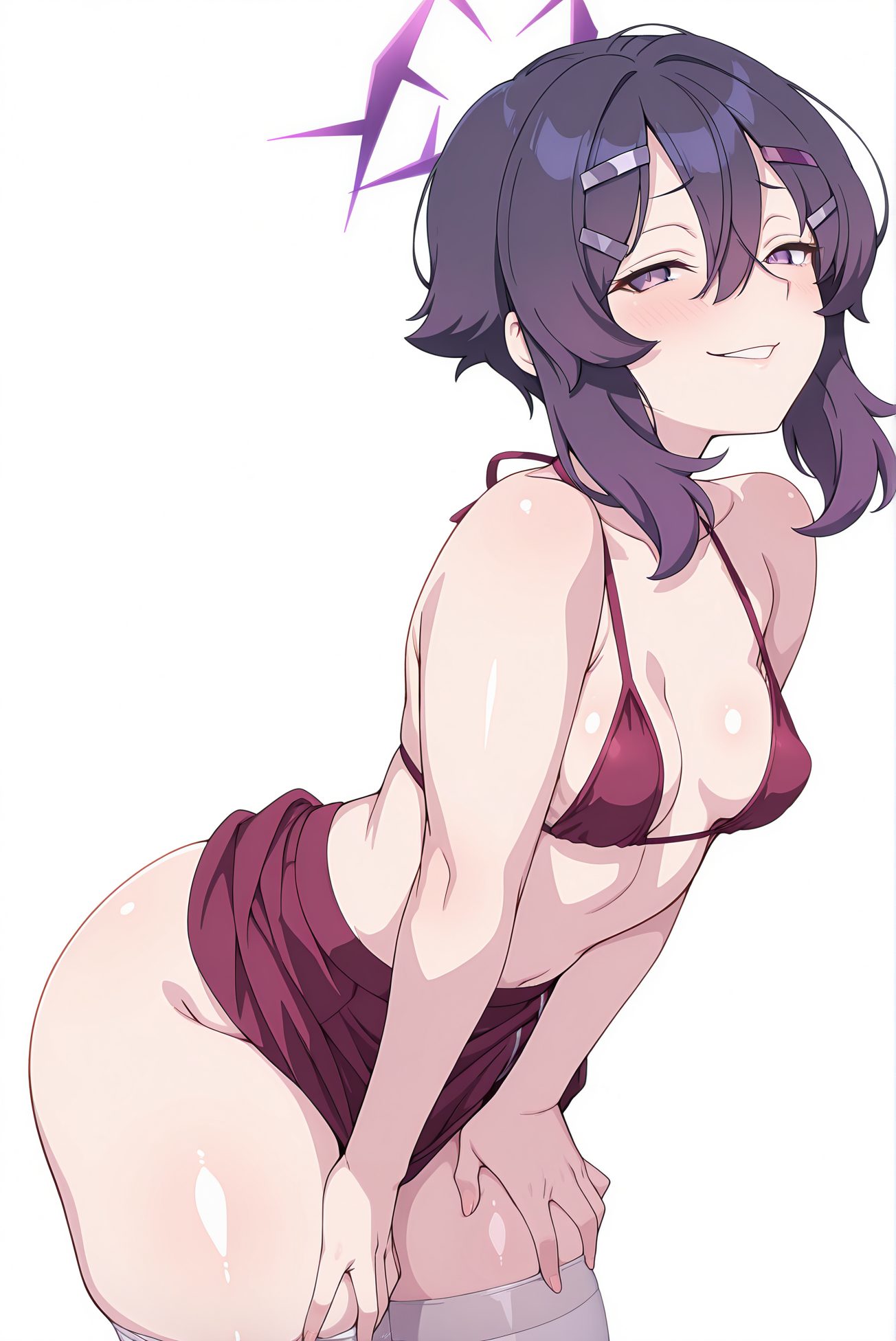 伊草ハルカのスク水AIイラスト