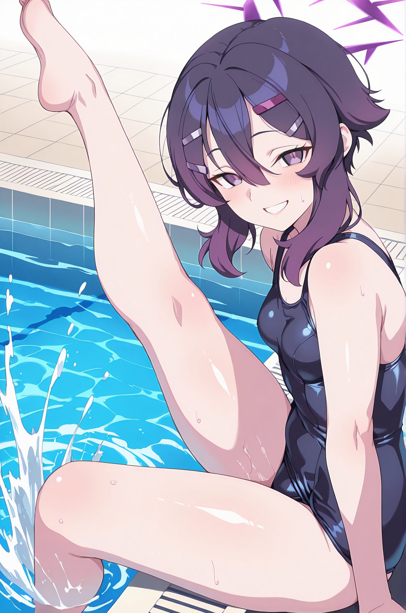 伊草ハルカのスク水AIイラスト