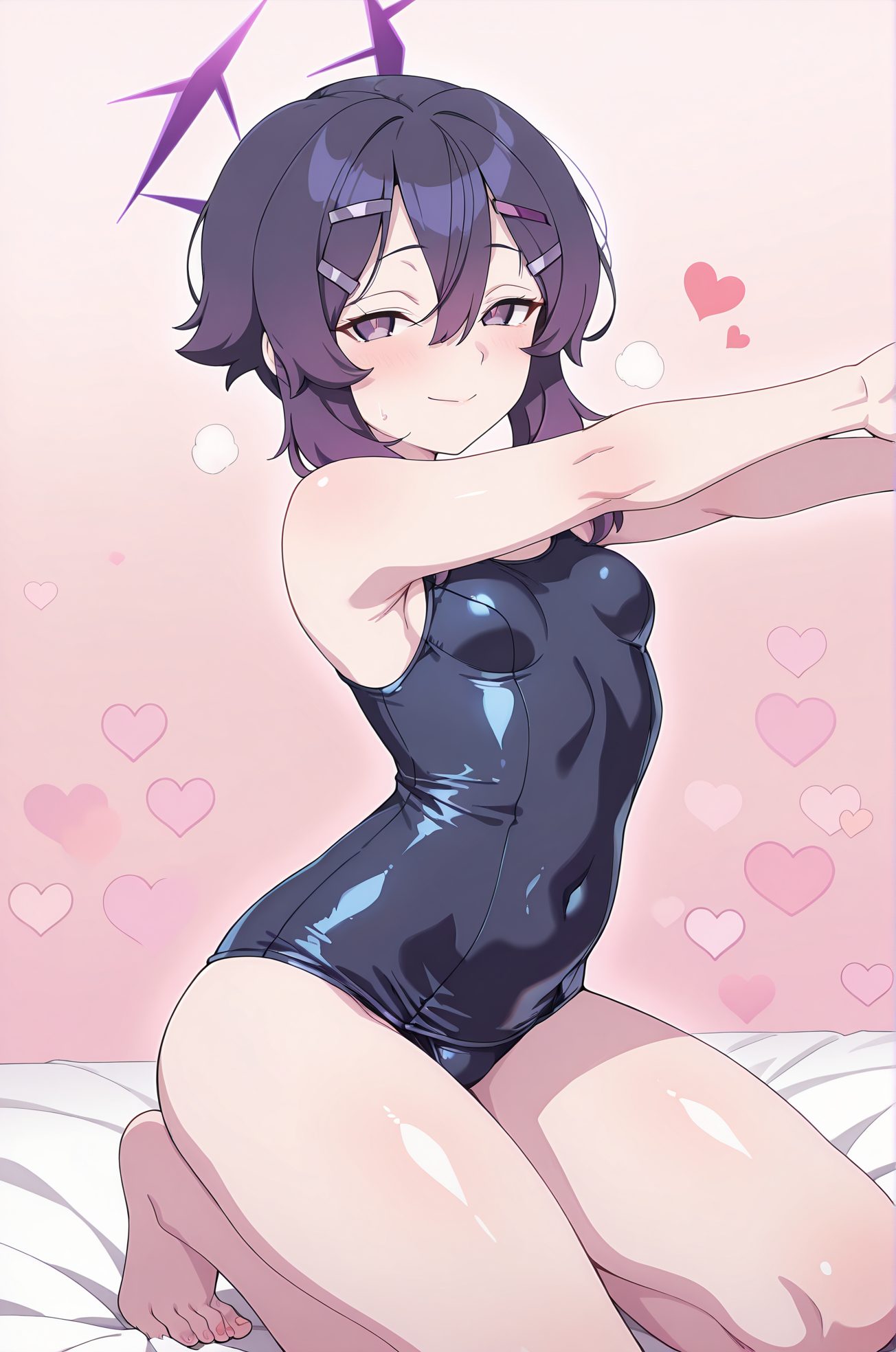 伊草ハルカのスク水AIイラスト