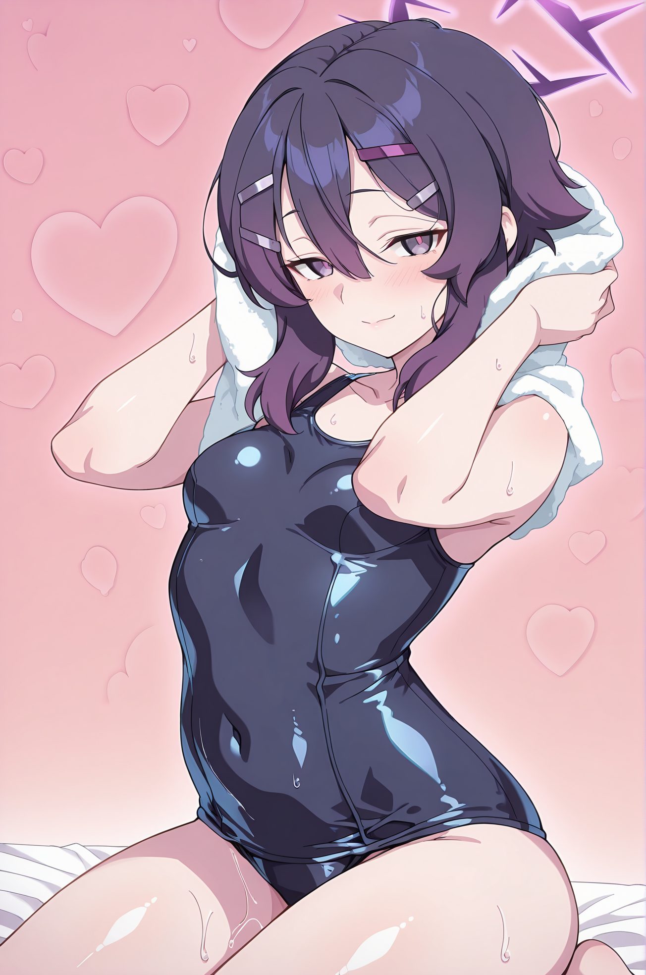 伊草ハルカのスク水AIイラスト