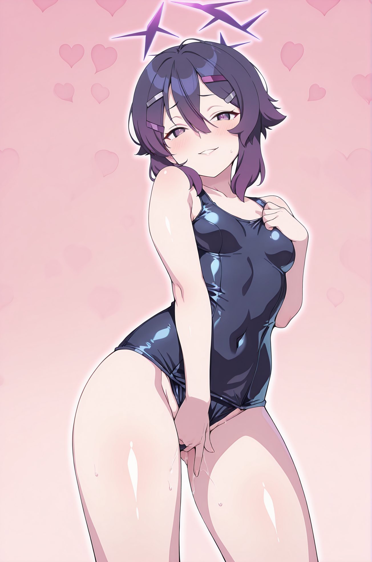 伊草ハルカのスク水AIイラスト