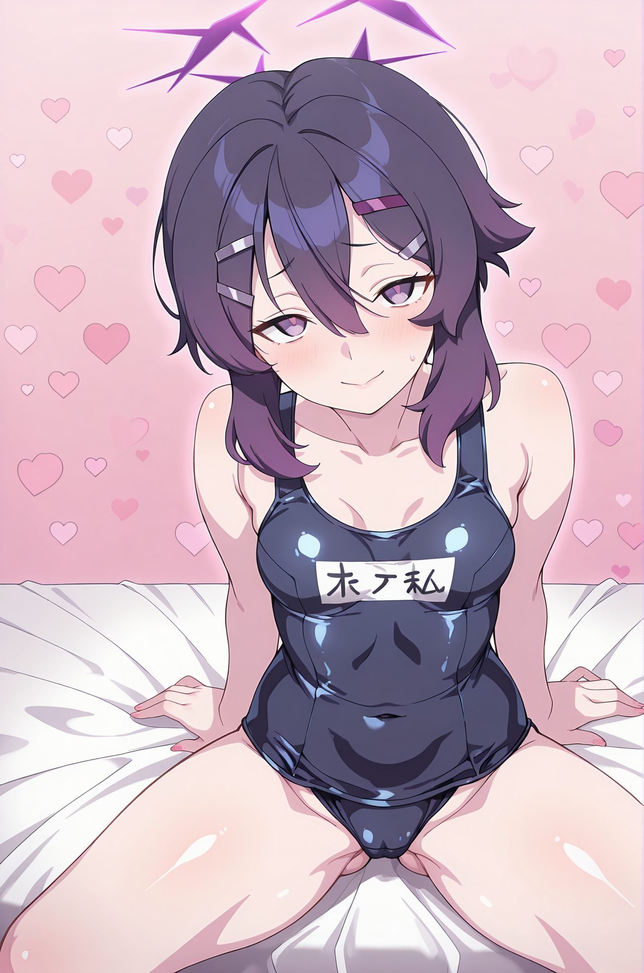 伊草ハルカのスク水AIイラスト