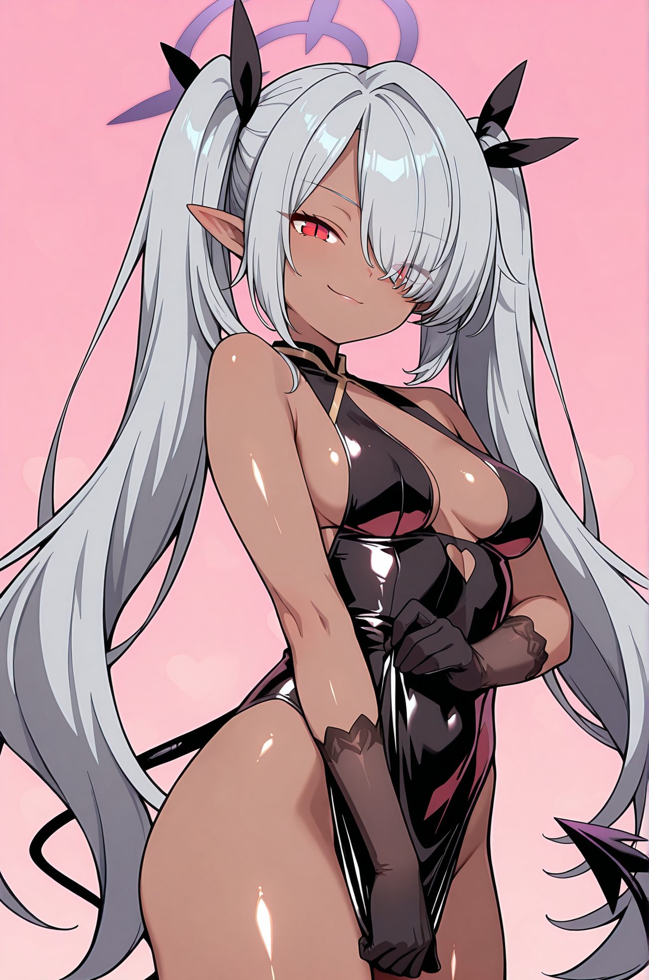 銀鏡イオリのドレス姿AIイラスト