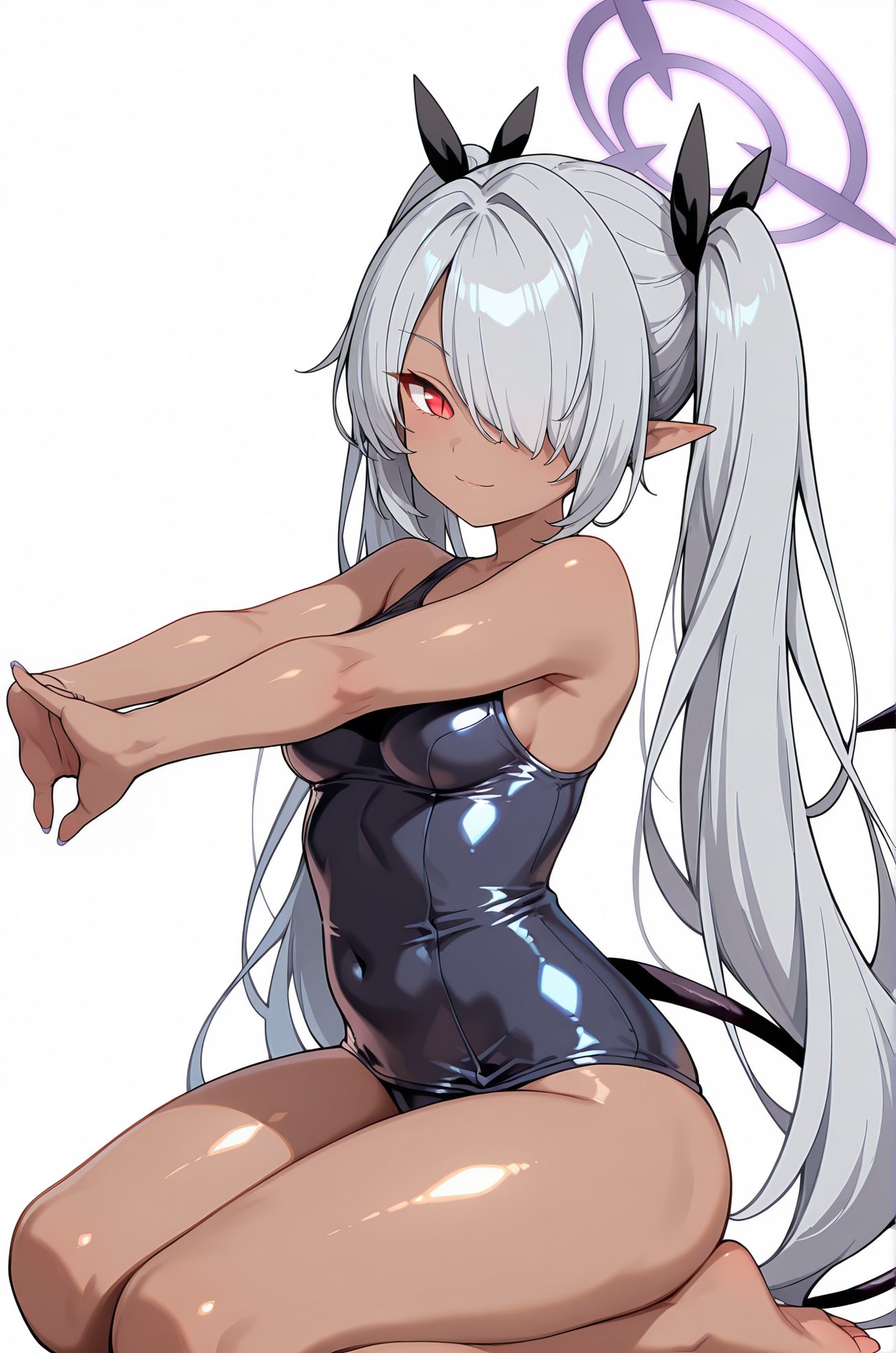 銀鏡イオリの水着AIイラスト