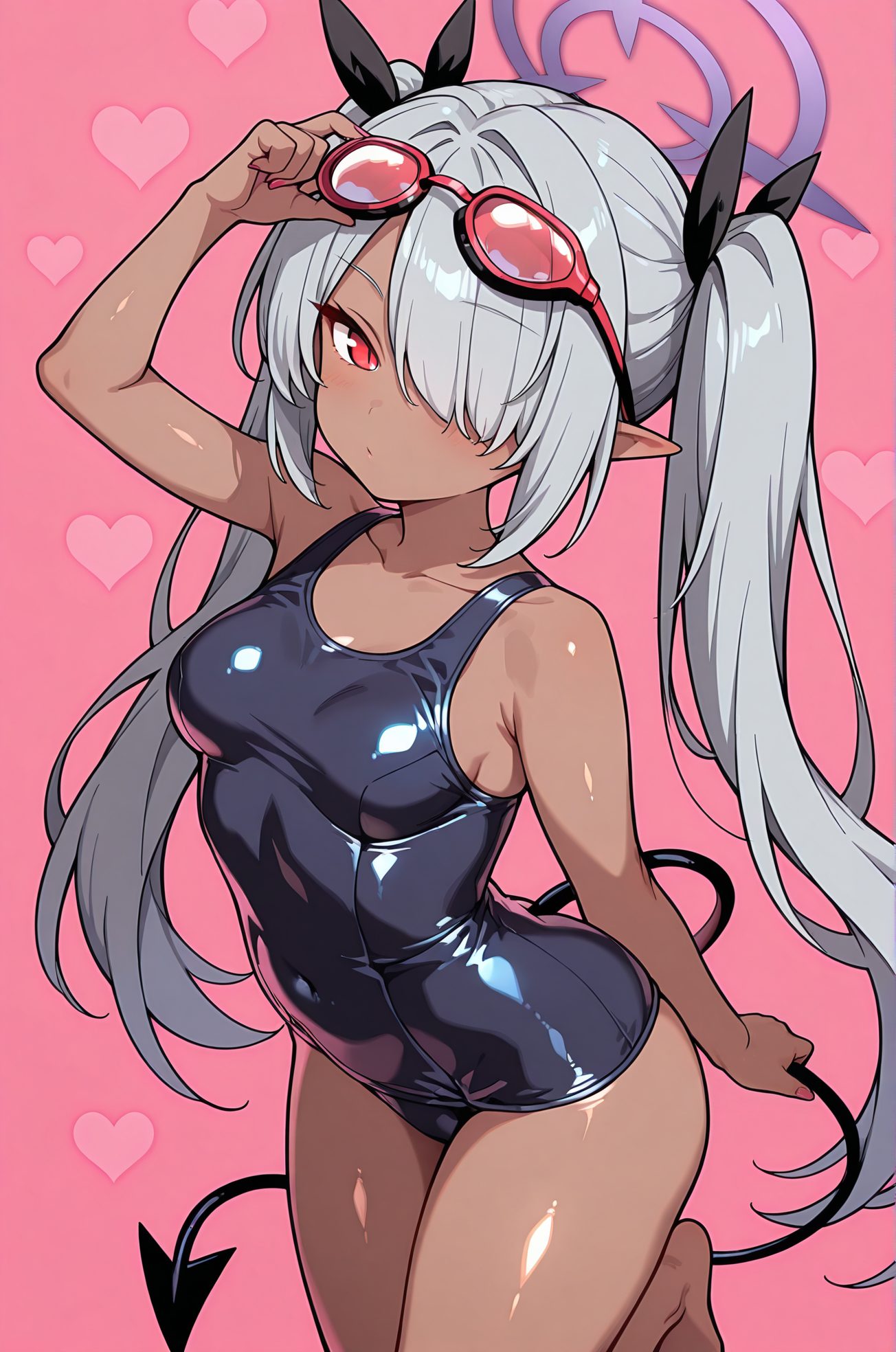 イオリのスク水AIイラスト