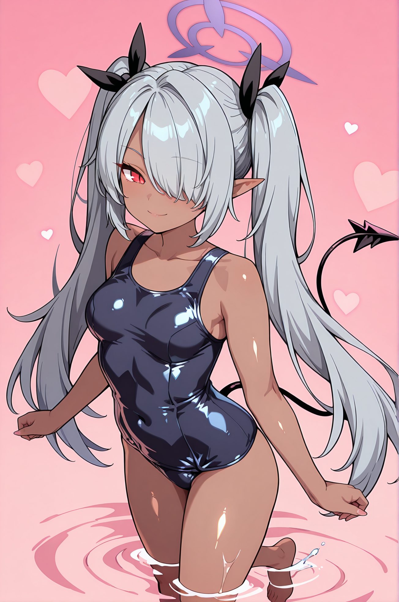 イオリのスク水AIイラスト