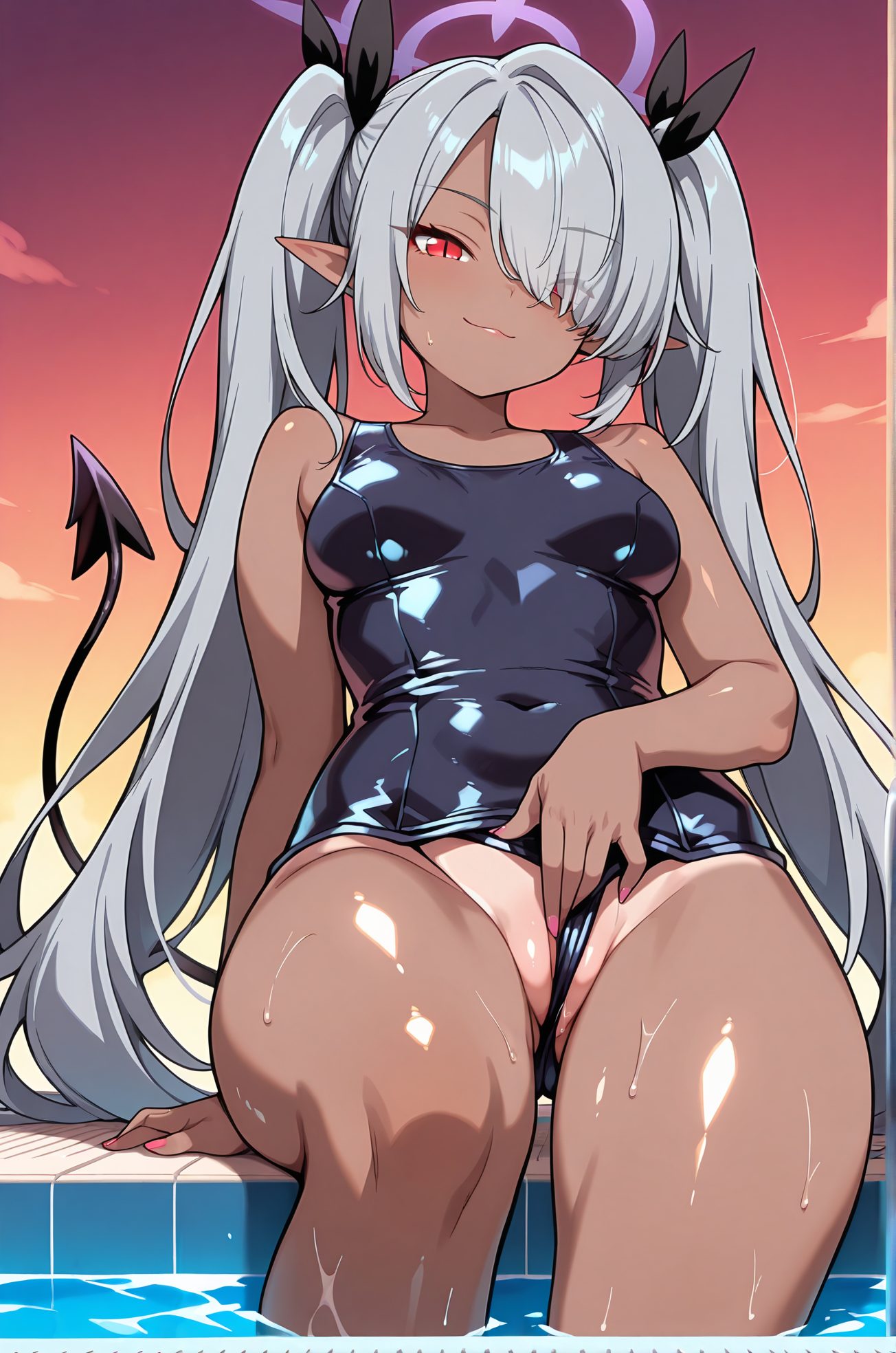 イオリのスク水AIイラスト
