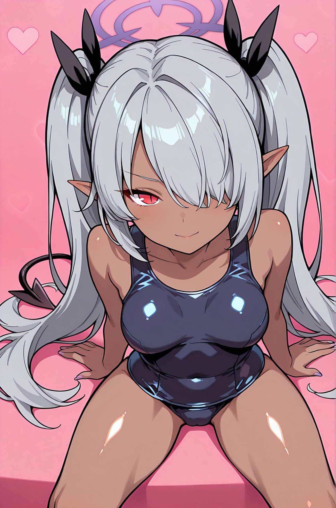 イオリのスク水AIイラスト