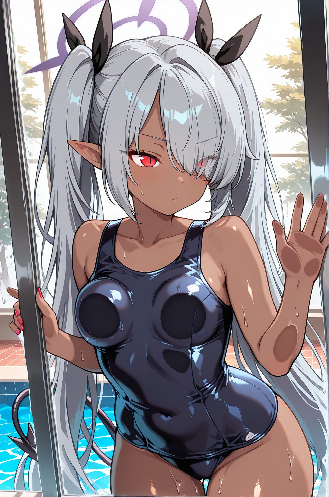 イオリのスク水AIイラスト