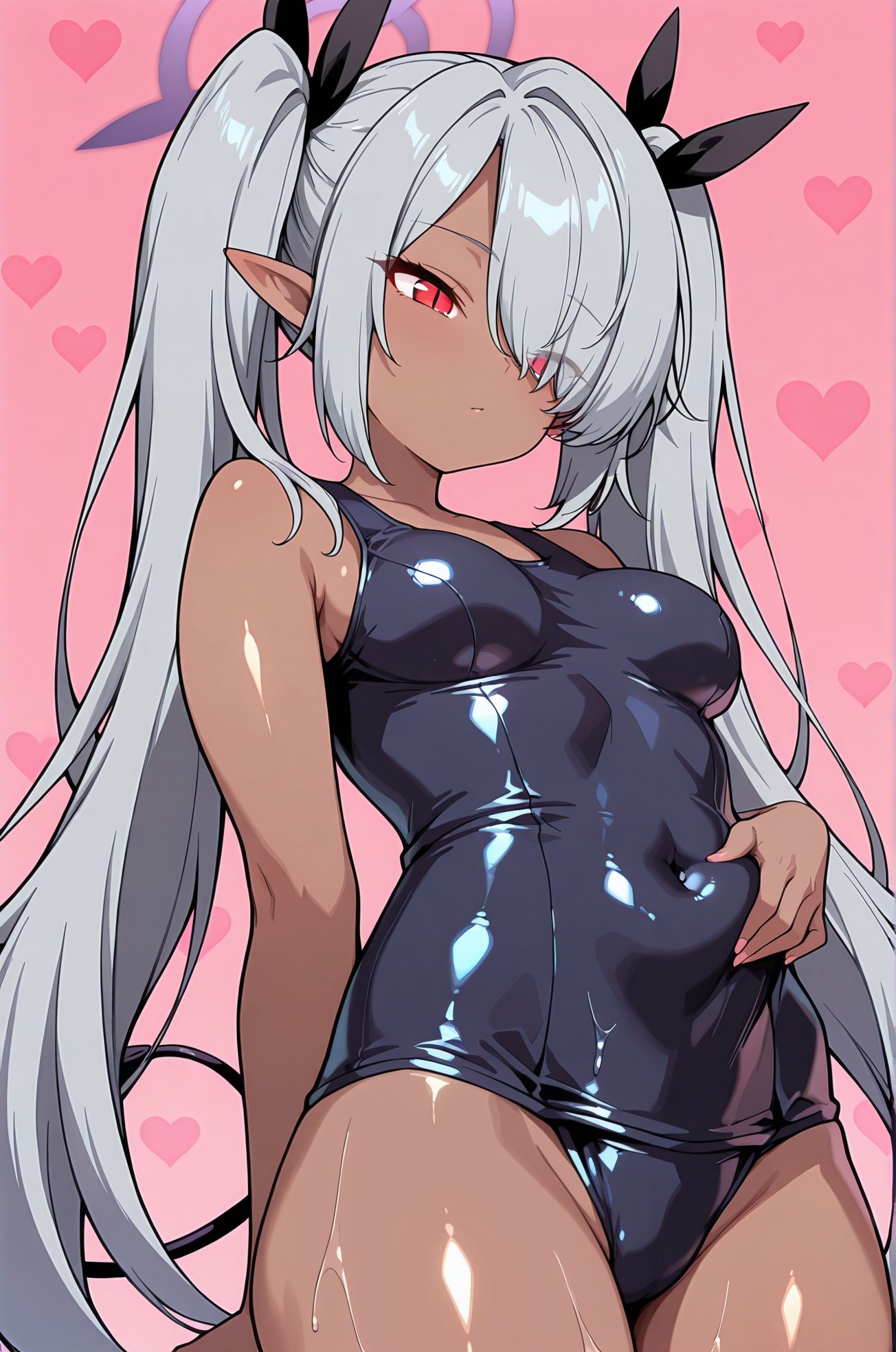 イオリのスク水AIイラスト