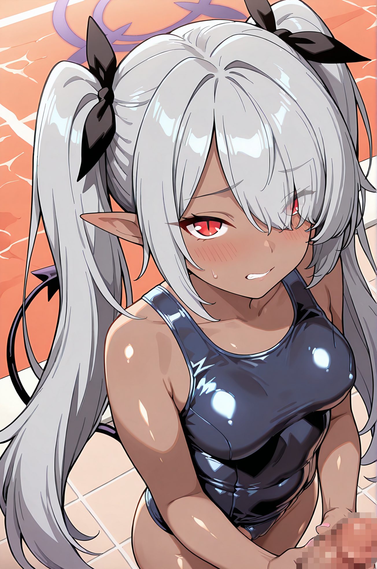 イオリのスク水AIイラスト