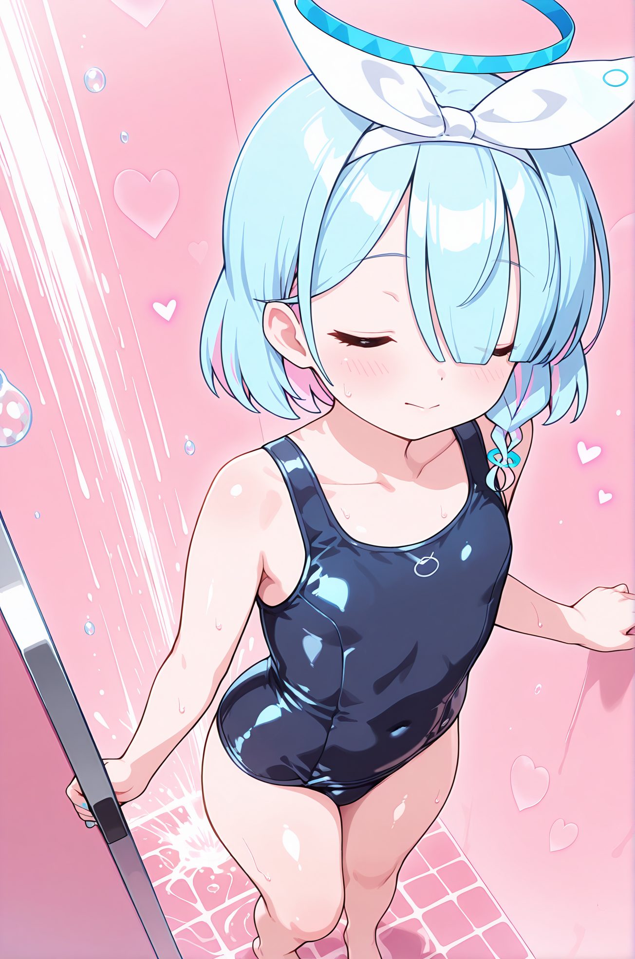 アロナの水着姿AIイラスト