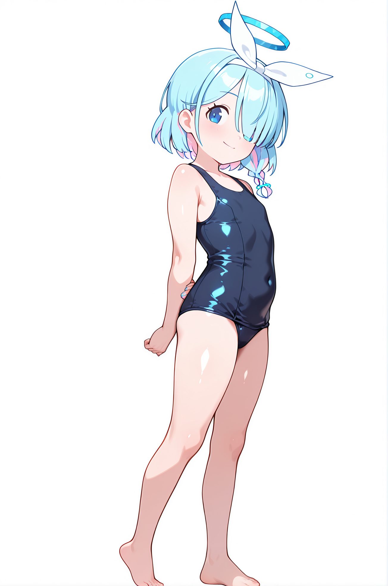 アロナのスクール水着AIイラスト