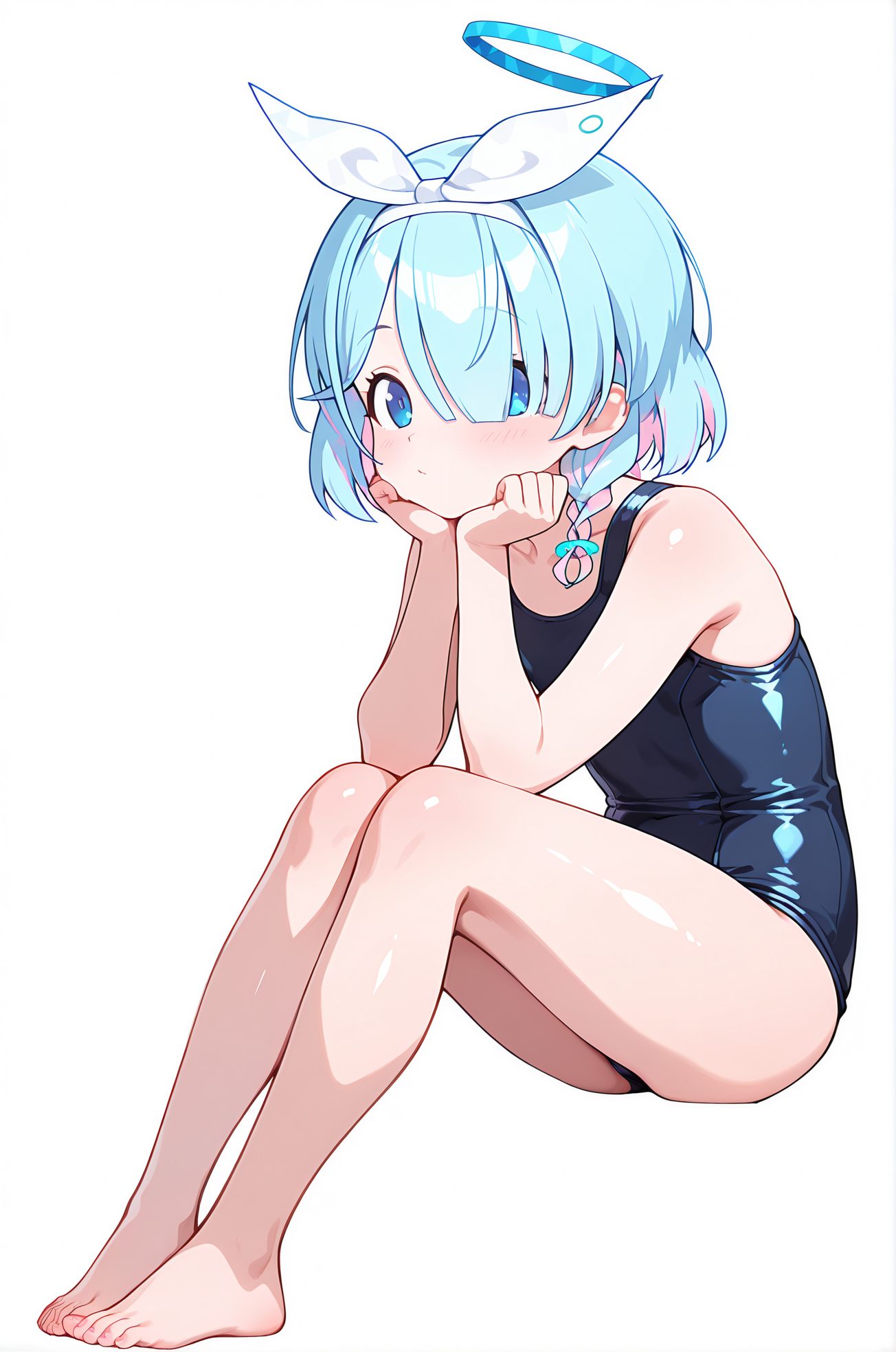 アロナのスクール水着AIイラスト