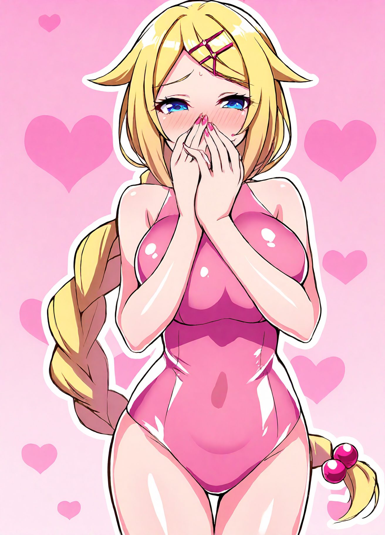 スクール水着×ナナツノ・ツミレ！スク水のエロ可愛いAIイラスト