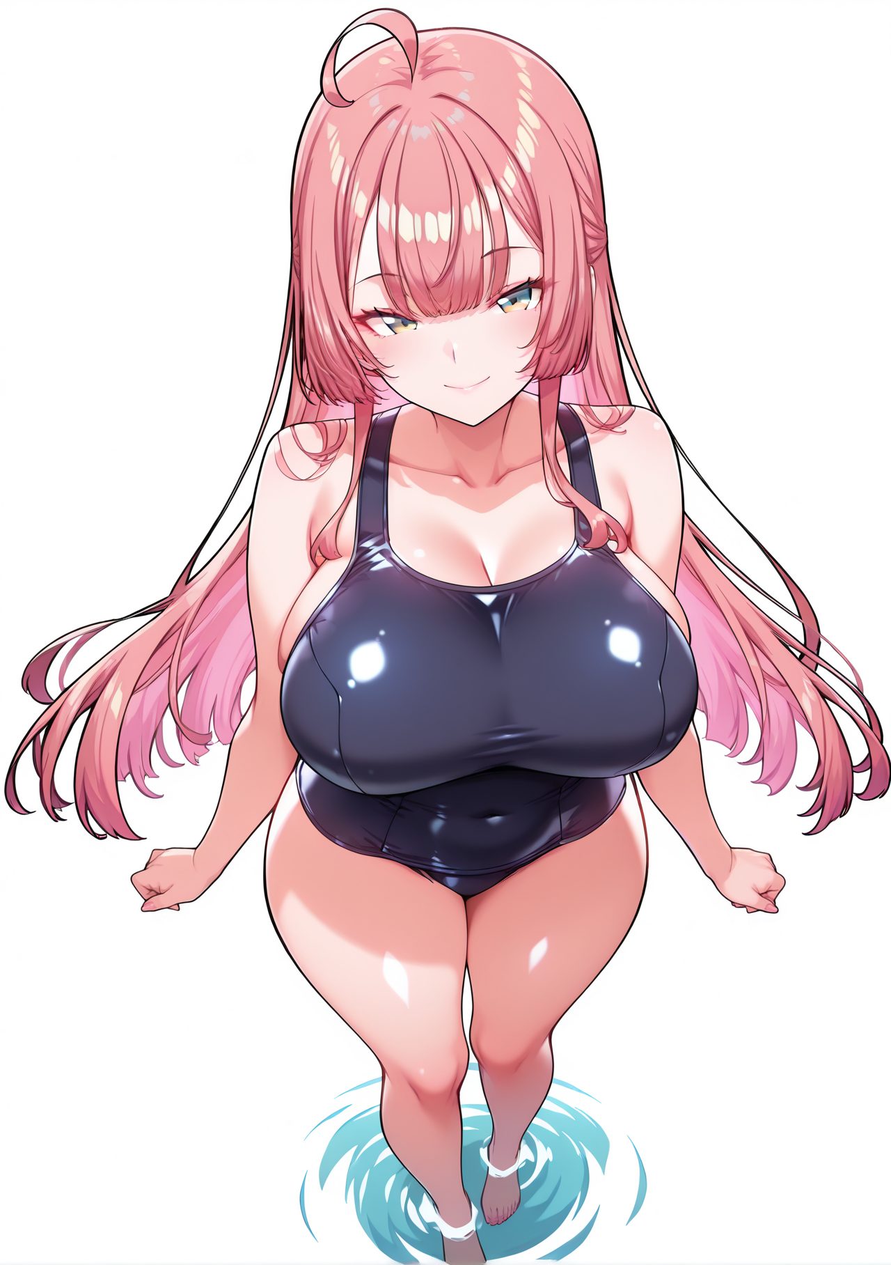 スクール水着のスク水のAIイラスト