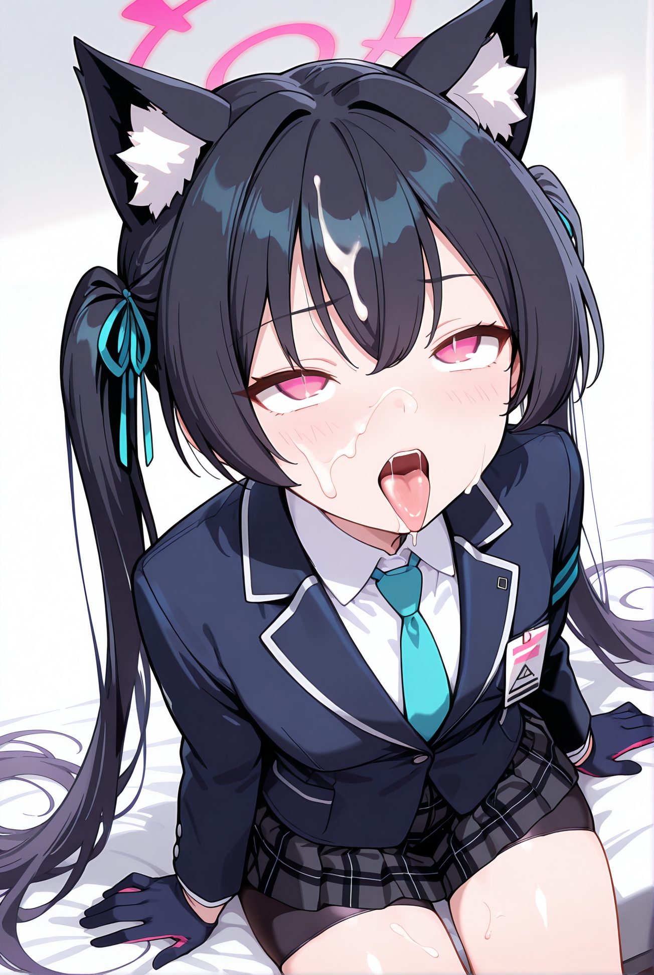 ぶっかけのエロ可愛いAIイラスト