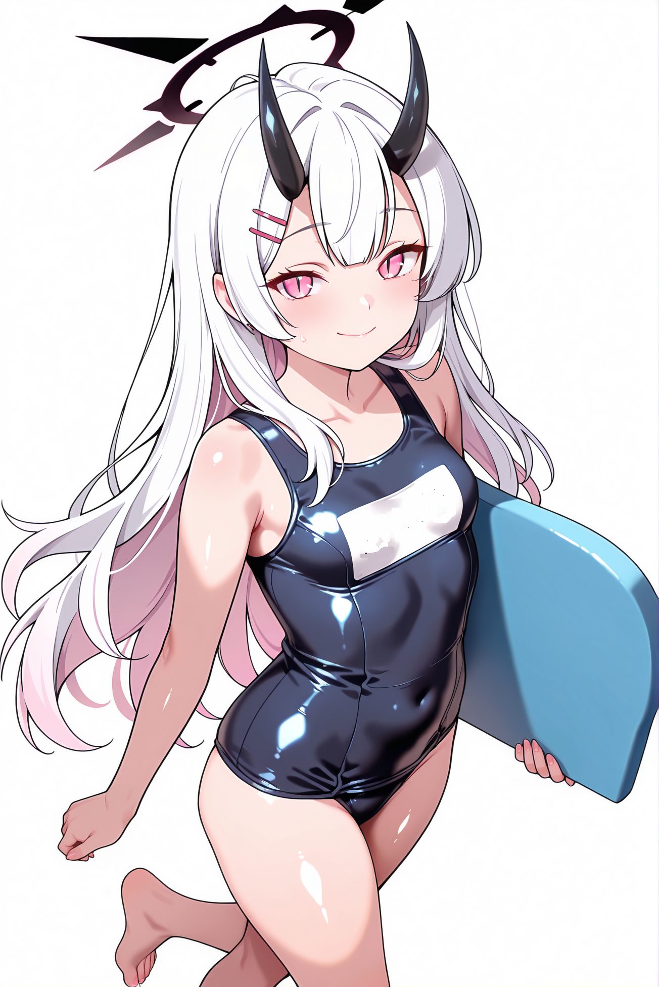 ヘアクリップ・笑顔の空崎ヒナのAIイラスト