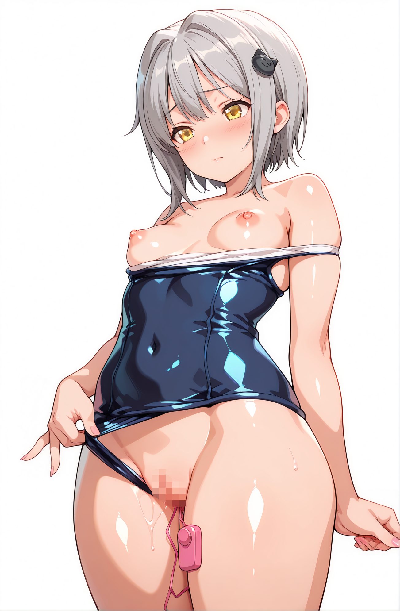 短い髪・学校水着の塔城小猫のAIイラスト