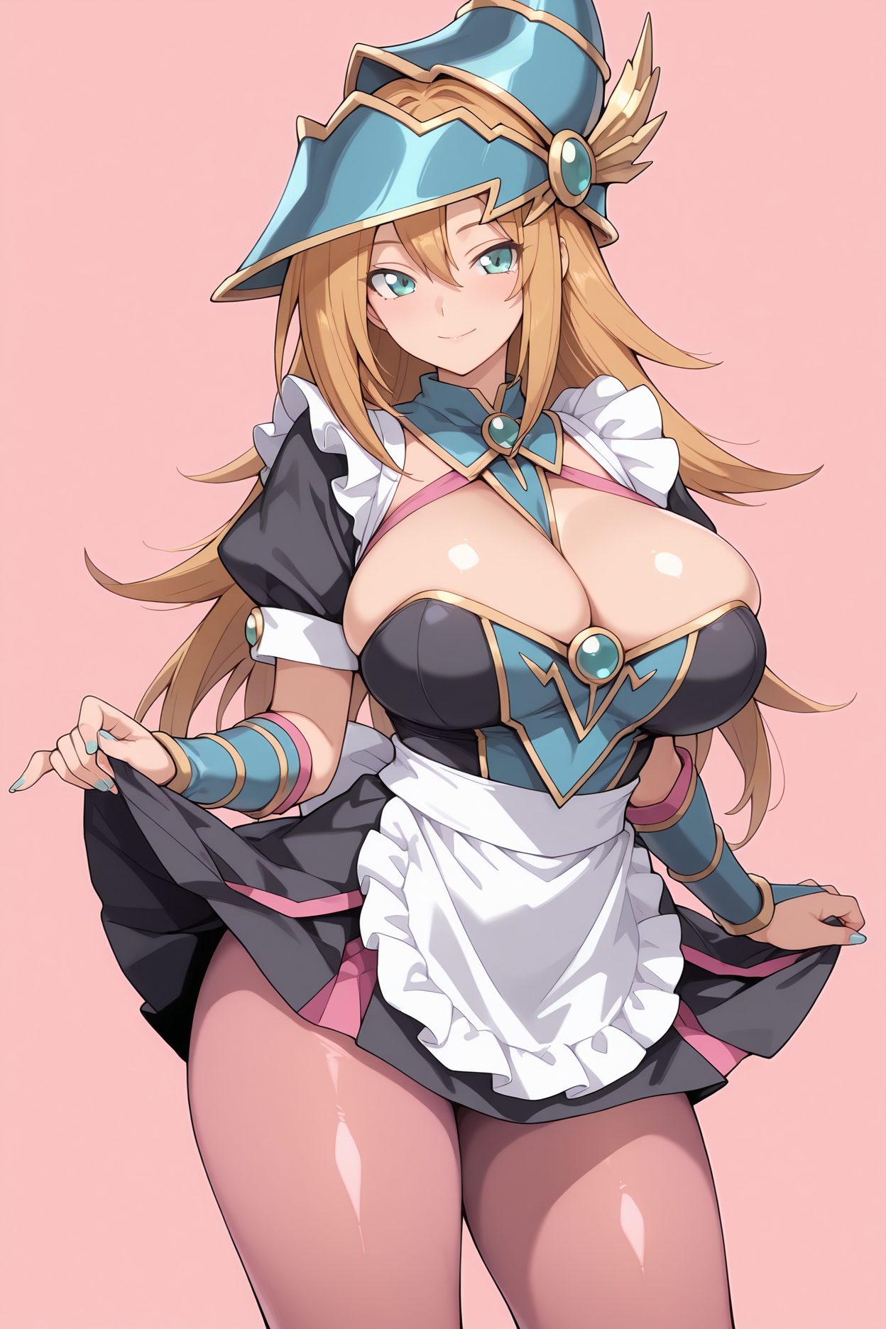 ブラック・マジシャン・ガール・金髪のブラックマジシャンガールのAIイラスト