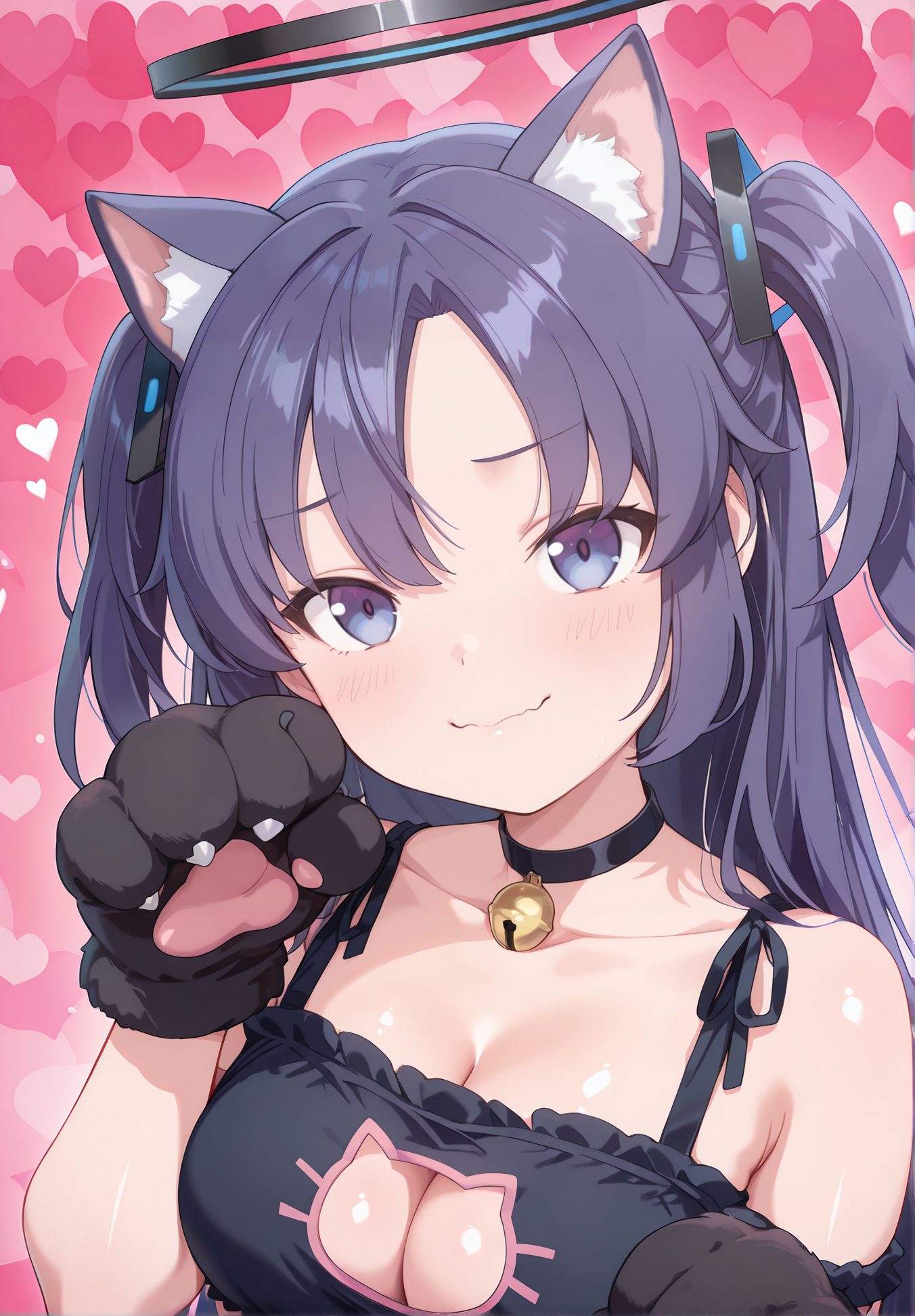 猫ランジェリー・巨乳の早瀬ユウカのAIイラスト