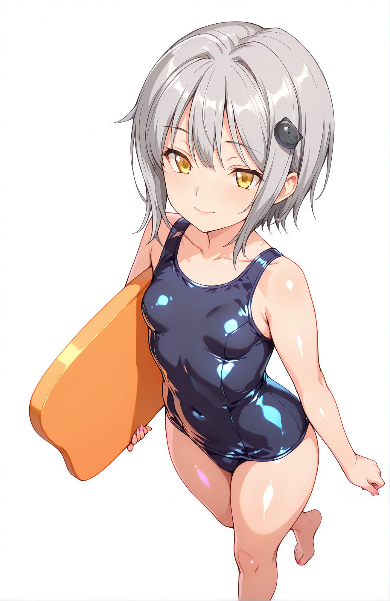 光沢肌・学校水着の塔城小猫のAIイラスト